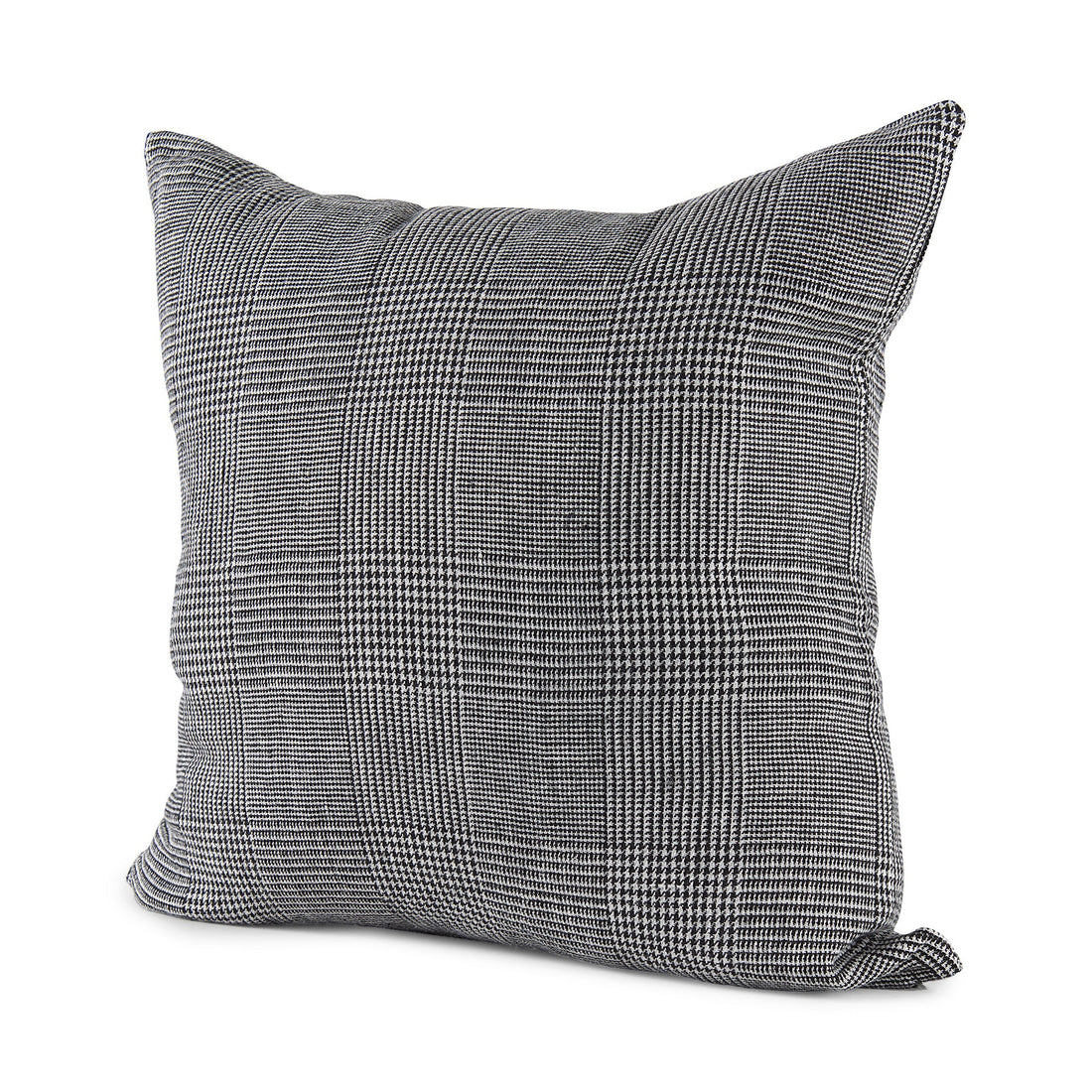 Ramone 20x20 Black and White Fabric Pillow Cover w/Non-Allergen Filler, Set of 2