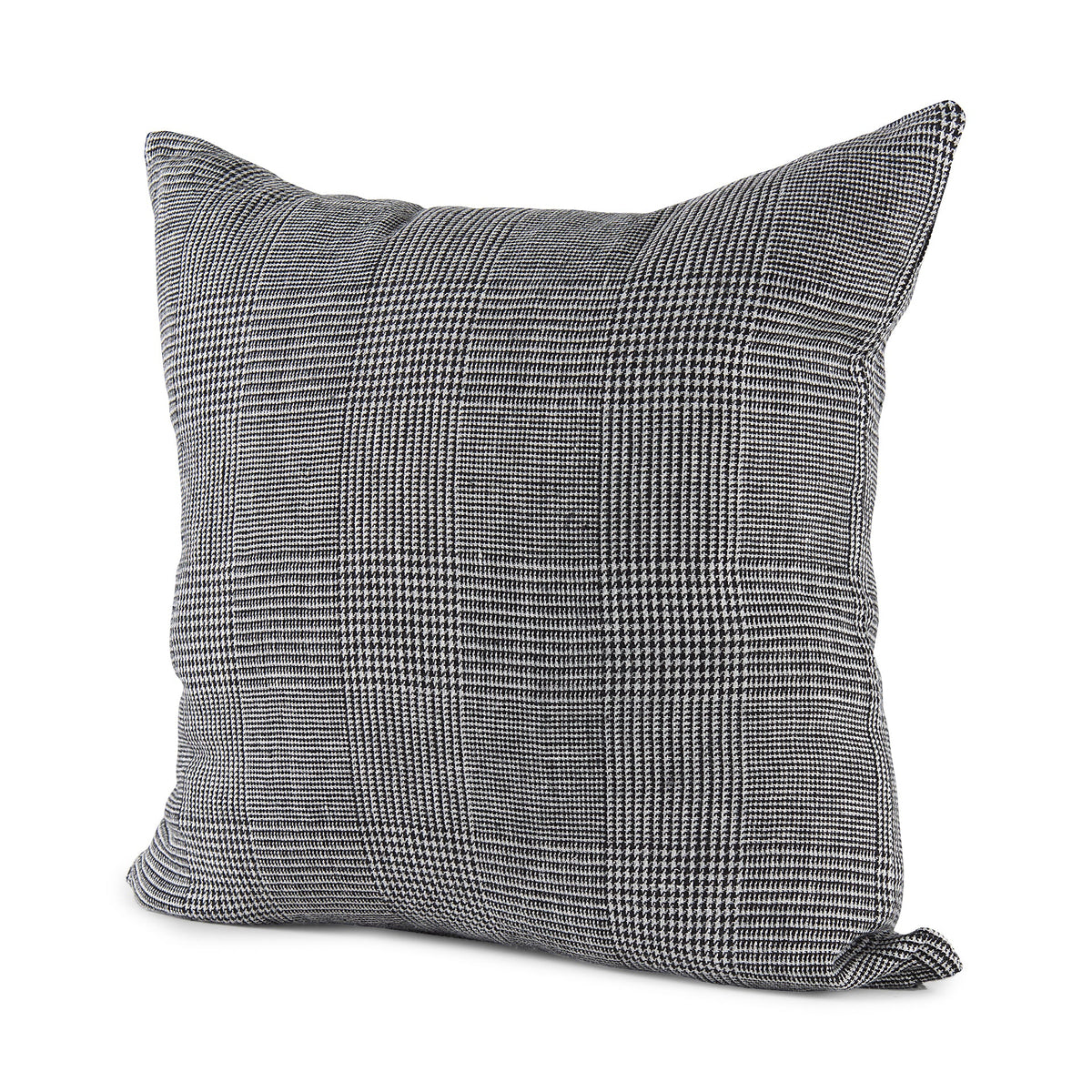 Ramone 20x20 Black and White Fabric Pillow Cover w/Non-Allergen Filler, Set of 2