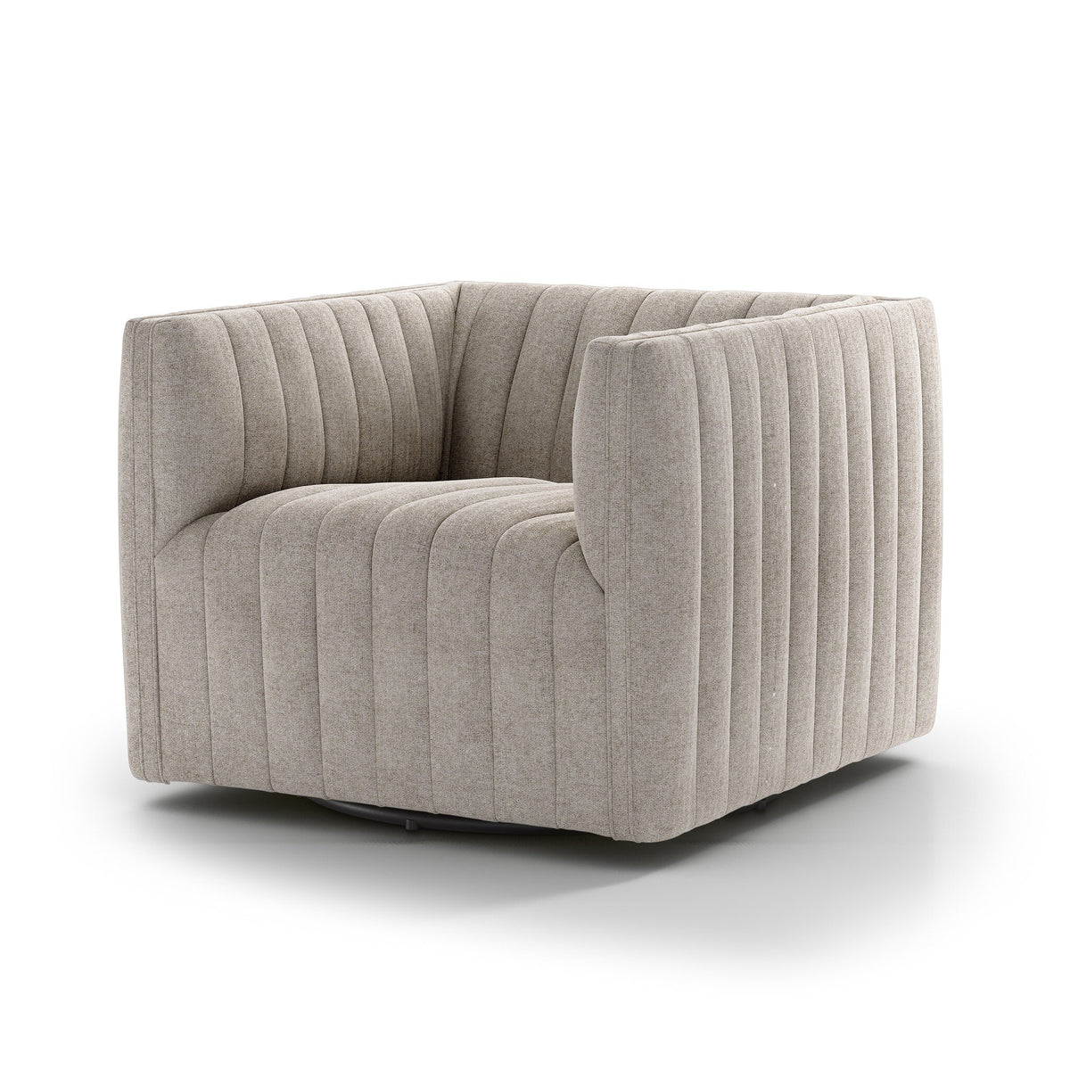 Augustine Swivel Chair in Orly Natural