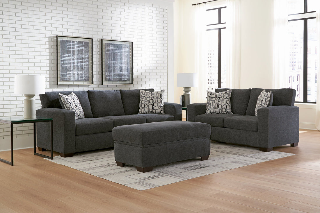 1060 Charcoal Sofa & Loveseat Set - 106-Charcoal Sofa & Loveseat
