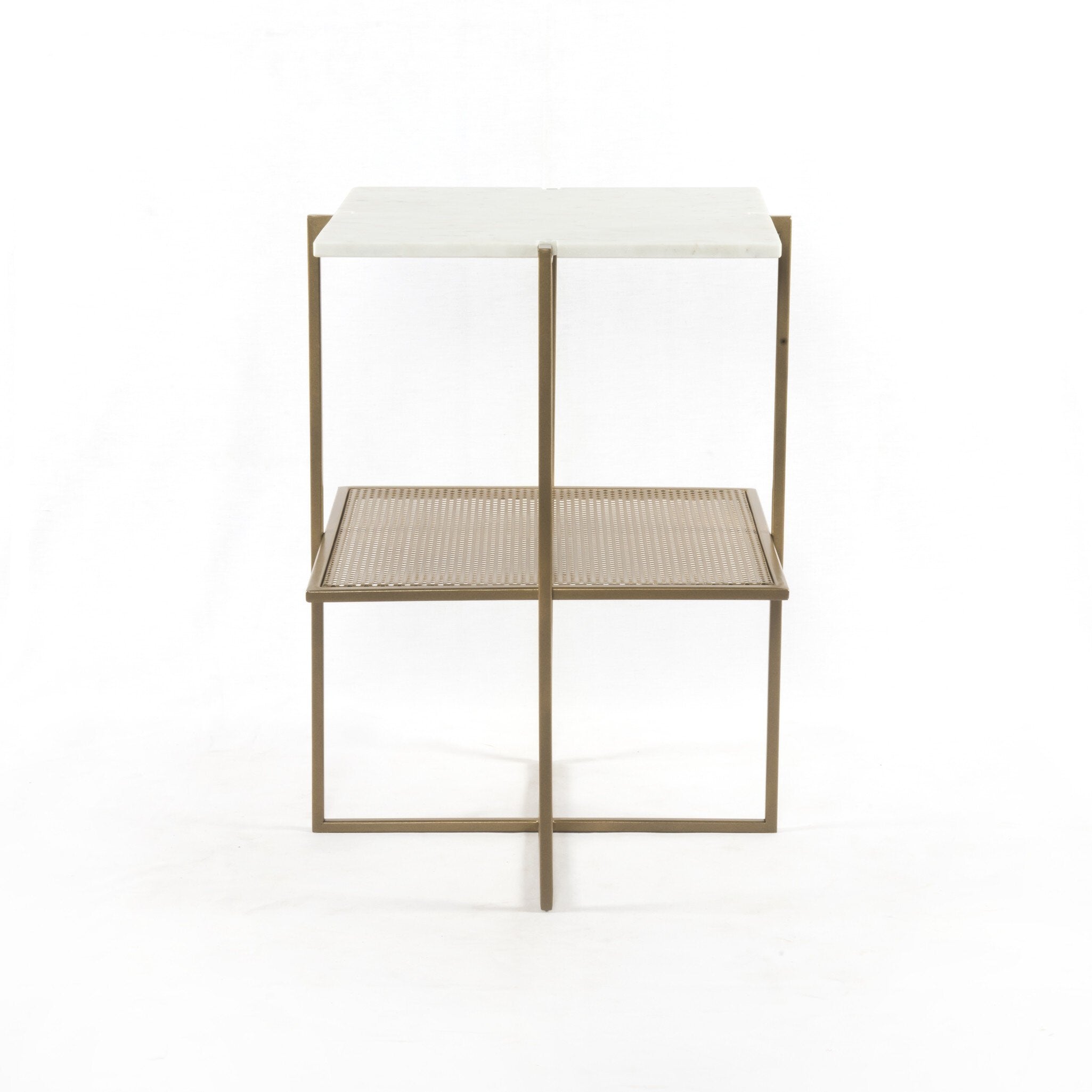 Olivia Nightstand in Antique Brass