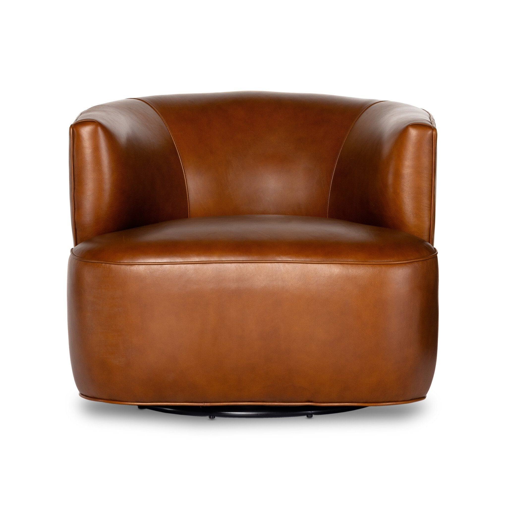 Mila Swivel Chair in Riviera Cognac