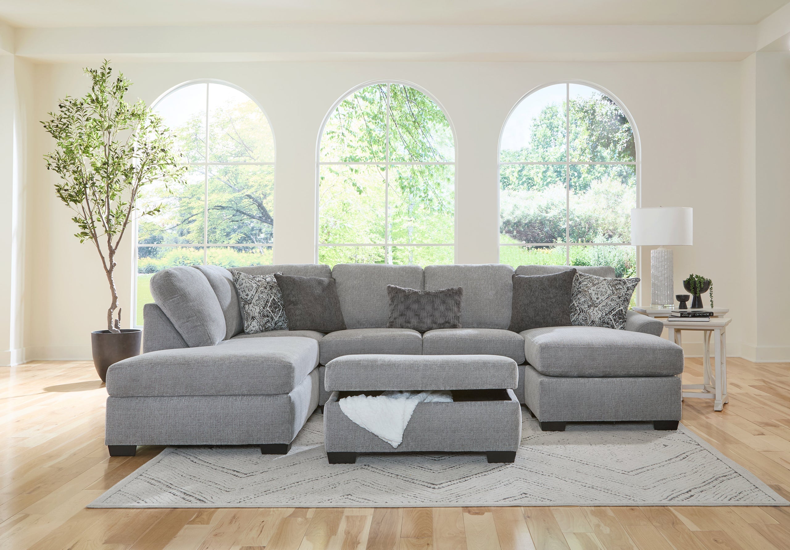 1100 Signature Dove Sectional - 1100 Signature Dove Sectional