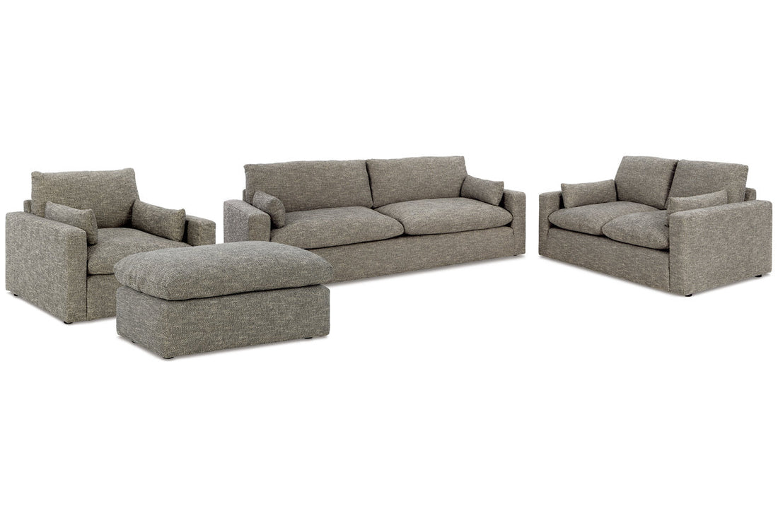 Dramatic Granite Sofa, Loveseat, Oversized Chair and Ottoman - Ashley - Luna Furniture