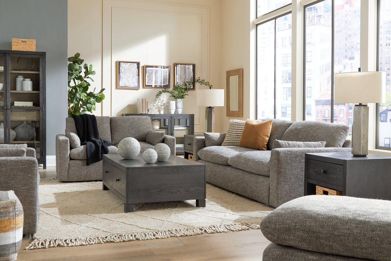 Dramatic Granite Sofa, Loveseat, Oversized Chair and Ottoman - Ashley - Luna Furniture