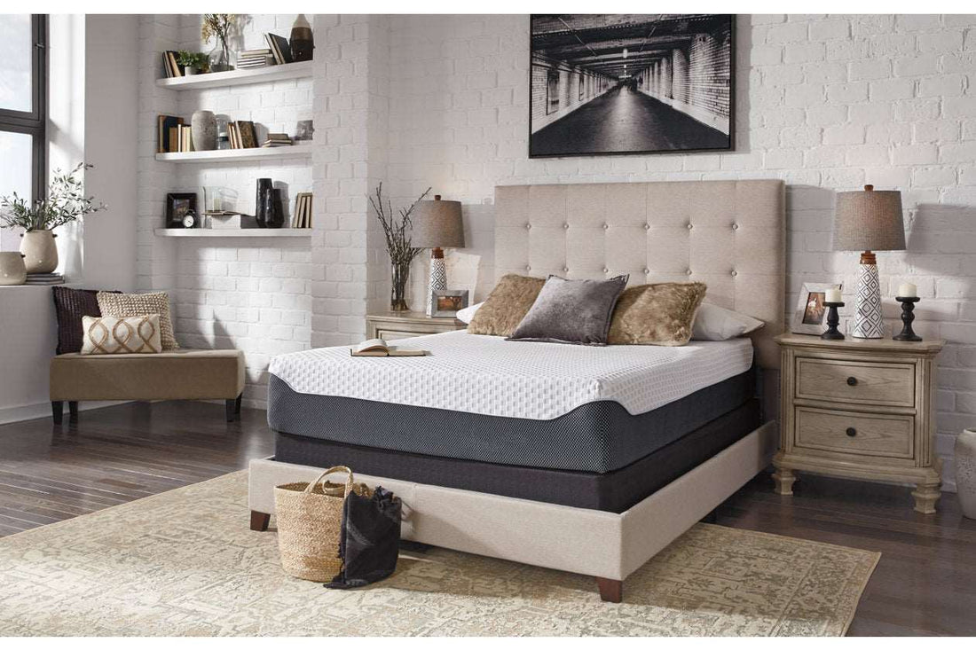 12 Inch Chime Elite White/Gray Twin Memory Foam Mattress in a box - M67411 - Bien Home Furniture &amp; Electronics