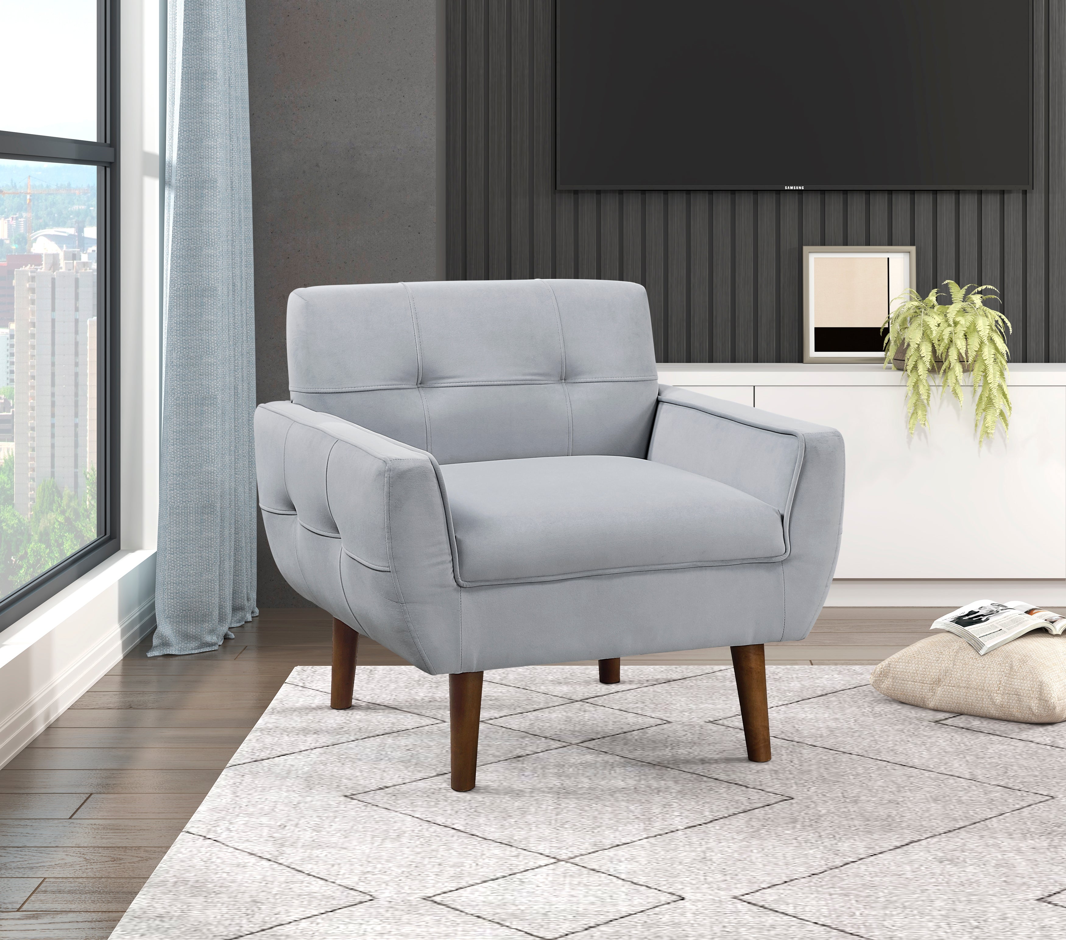 1298GY-1 Accent Chair - 1298GY-1