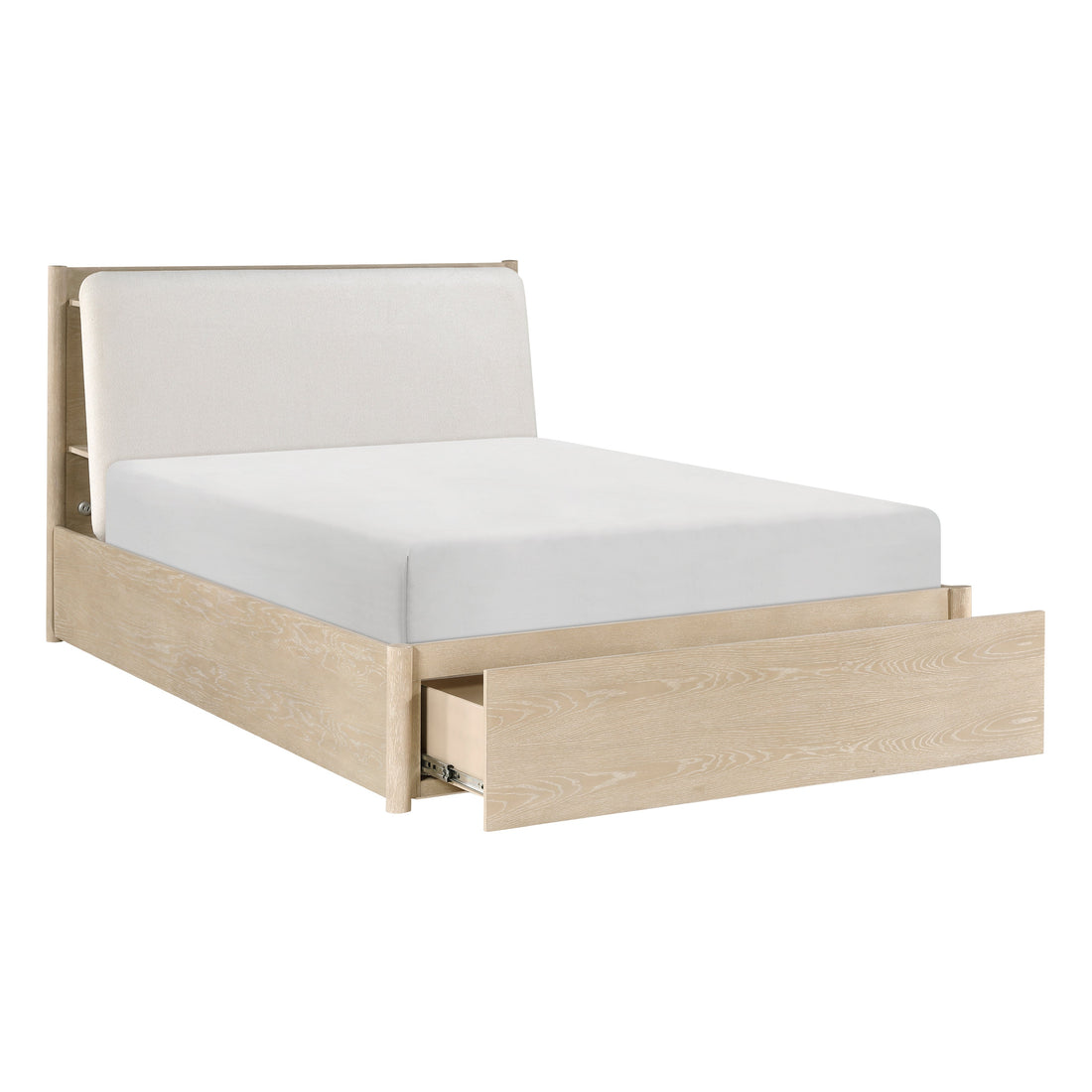 1313N-1* (3) Queen Platform Bed with Footboard Storage - Luna Furniture