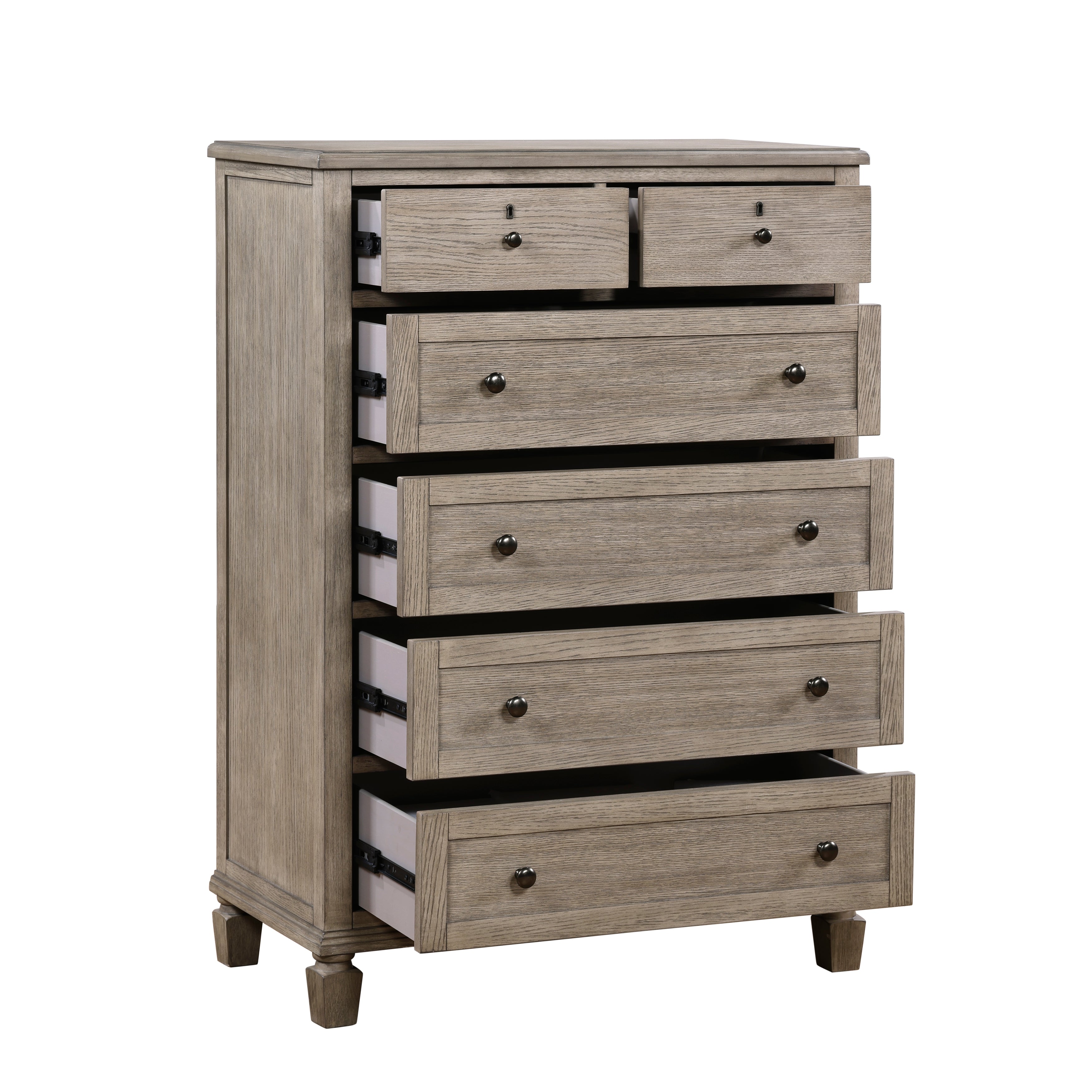 Marceline Gray Oak Canopy Platform Bedroom Set from Homelegance - Luna Furniture