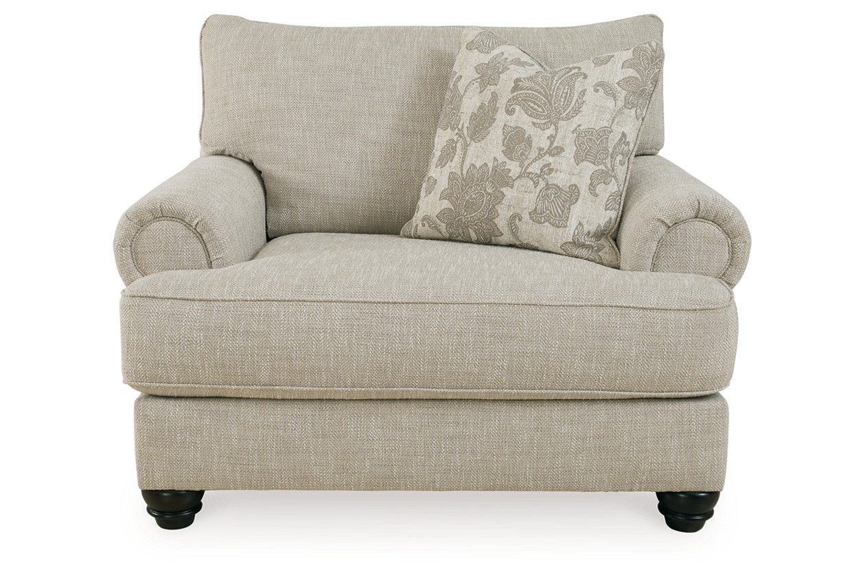 Asanti Fog Sofa, Loveseat, Oversized Chair and Ottoman - Ashley - Luna Furniture