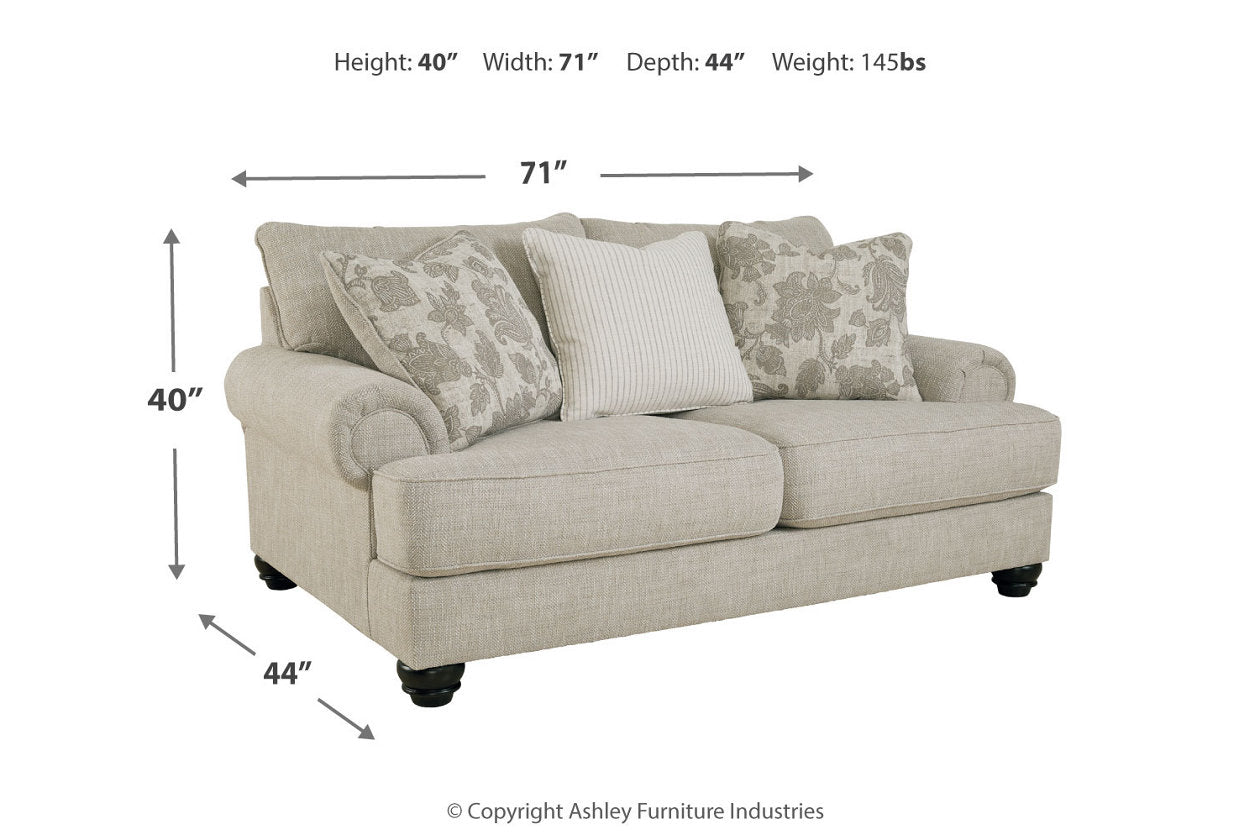 Asanti Fog Sofa, Loveseat and Ottoman - Ashley - Luna Furniture