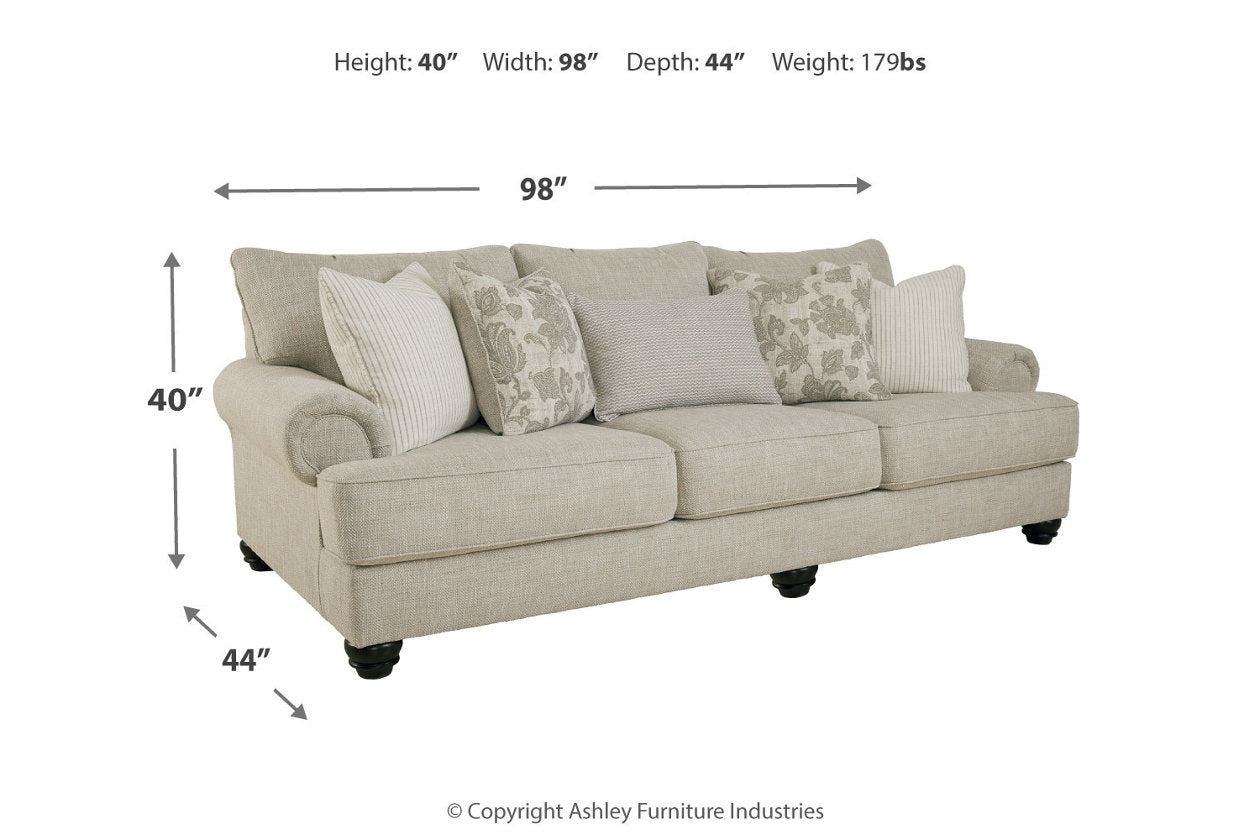 Asanti Fog Sofa, Loveseat and Ottoman - Ashley - Luna Furniture