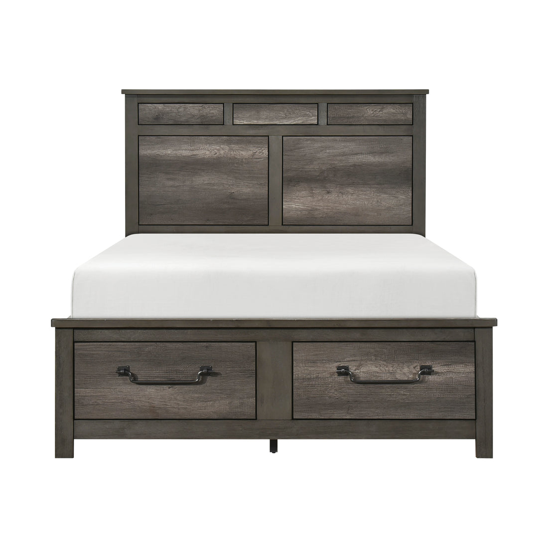 1342-1* (3) QUEEN PLATFORM BED WITH FOOTBOARD STORAGE - 1342-1*
