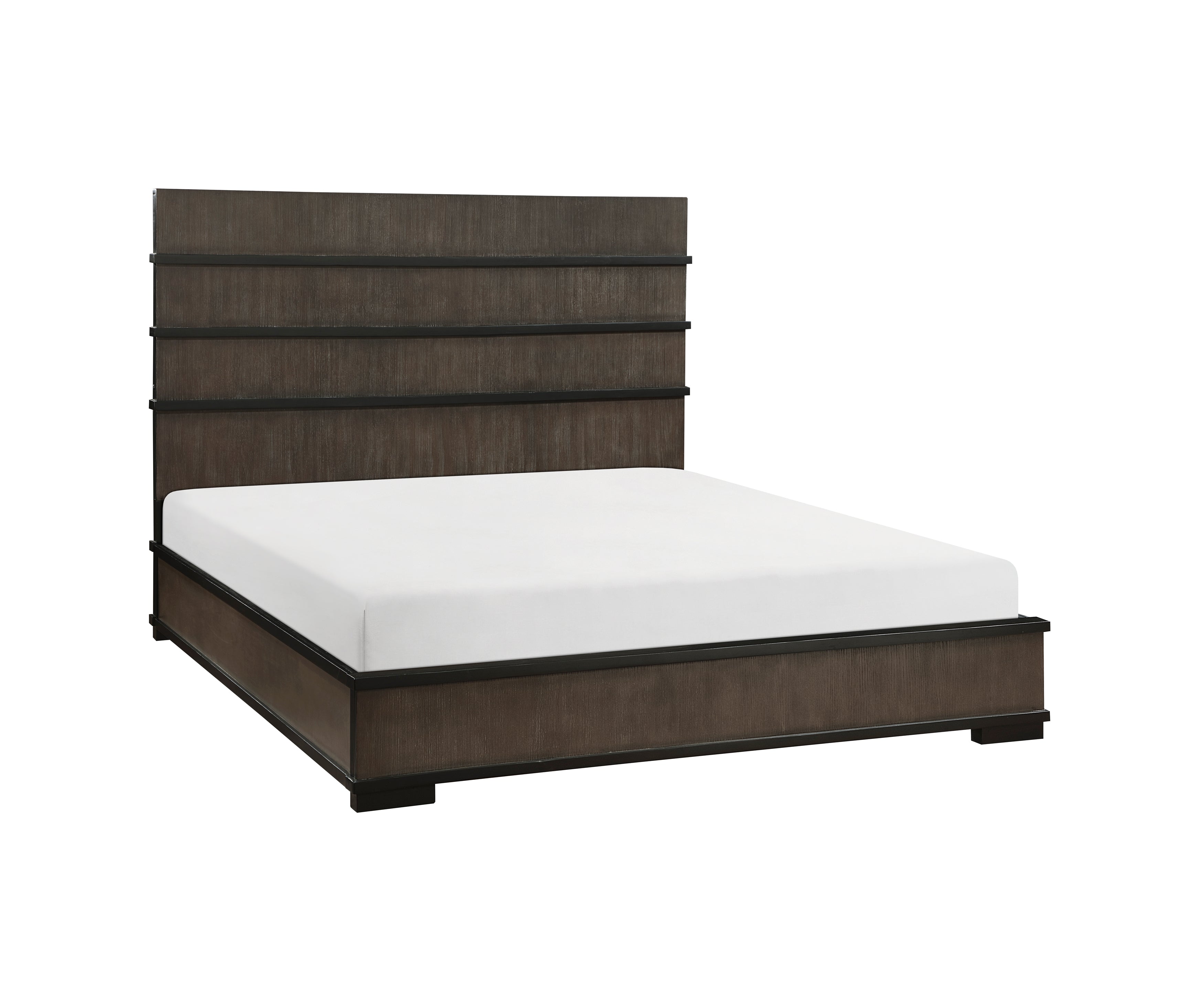 Acworth Brownish Gray Queen Panel Bed from Homelegance - Luna Furniture