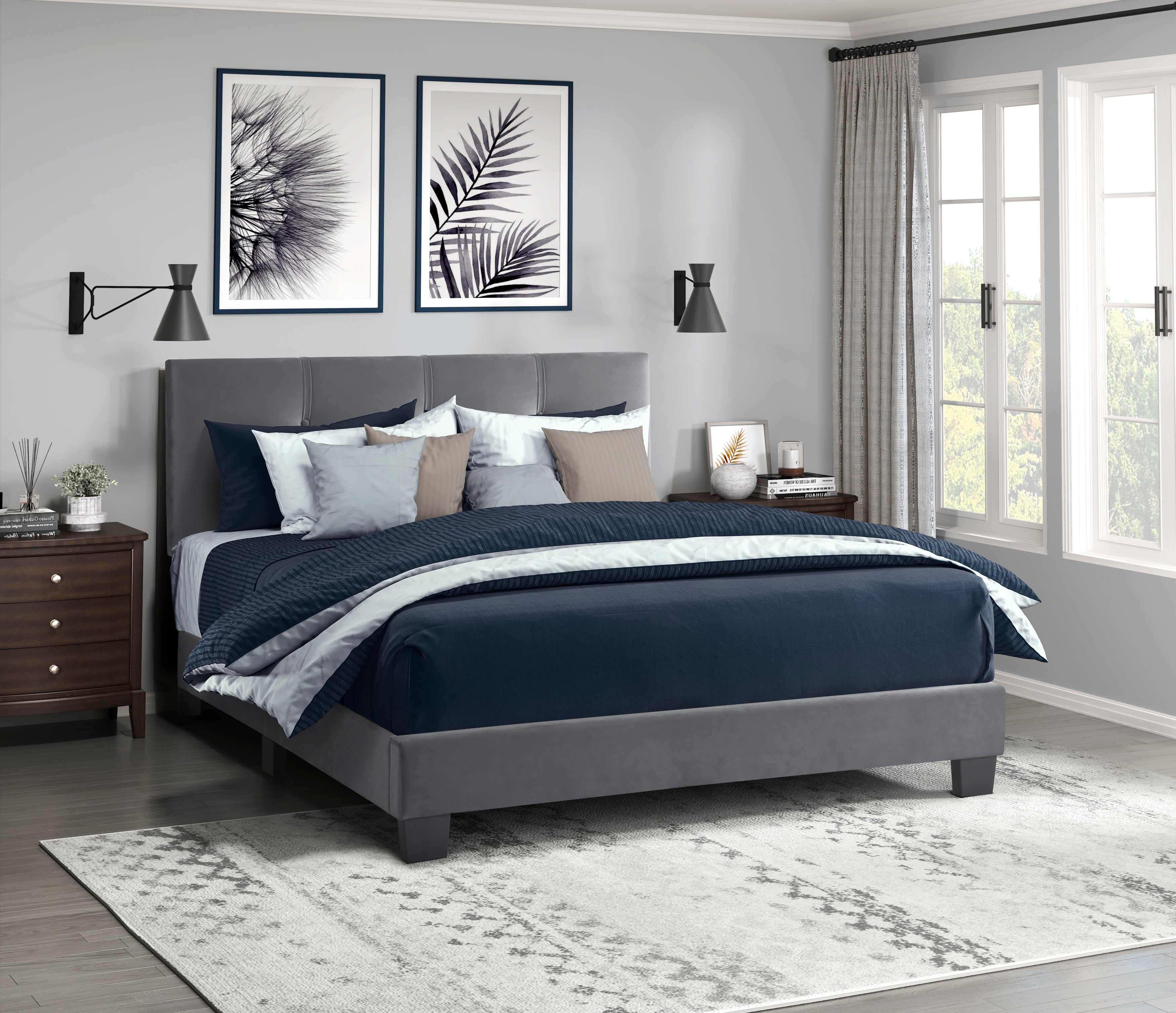 1350DGF-1 Full Platform Bed - 1350DGF-1