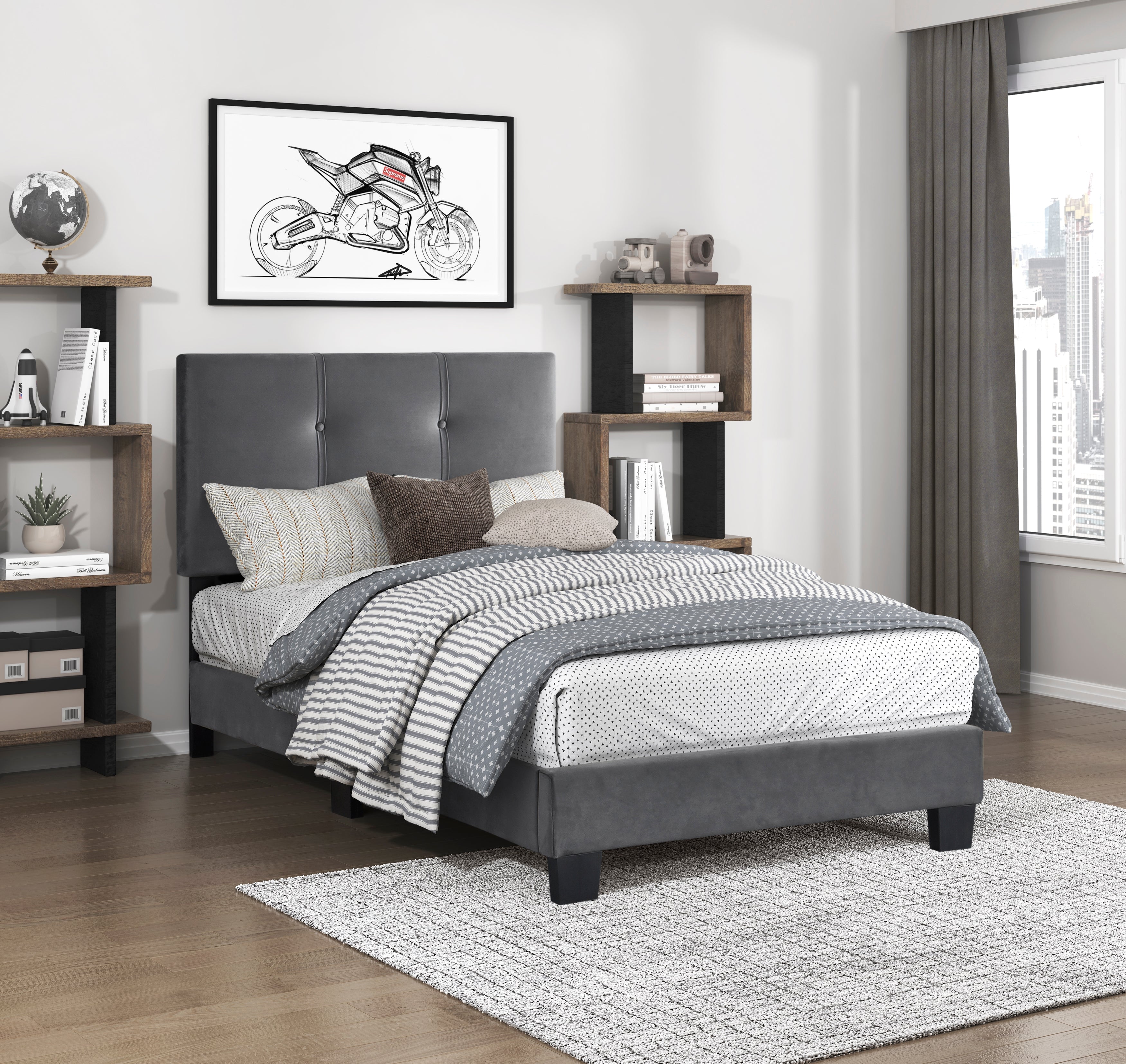1350DGT-1 Twin Platform Bed - 1350DGT-1