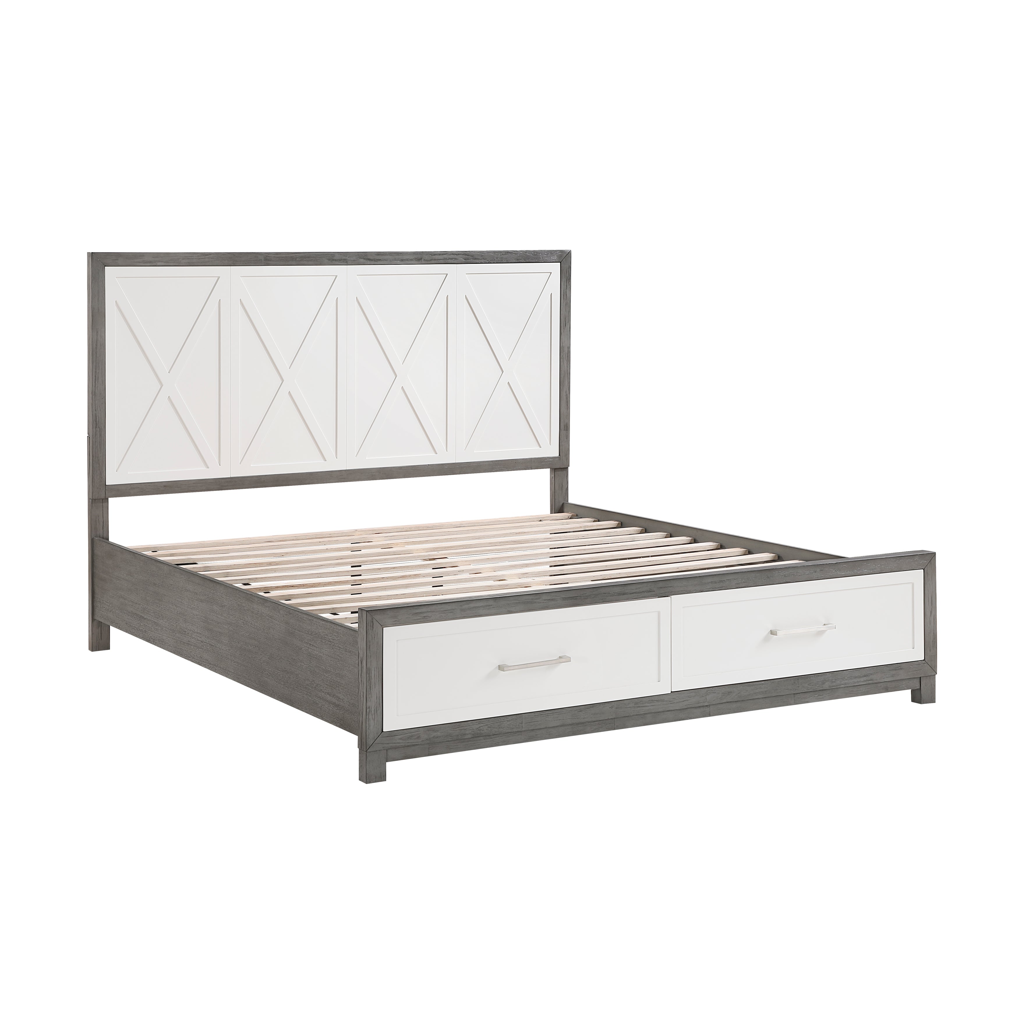 1366K-1EK* (3) Eastern King Platform Bed with Footboard Storage - 1366K-1EK*