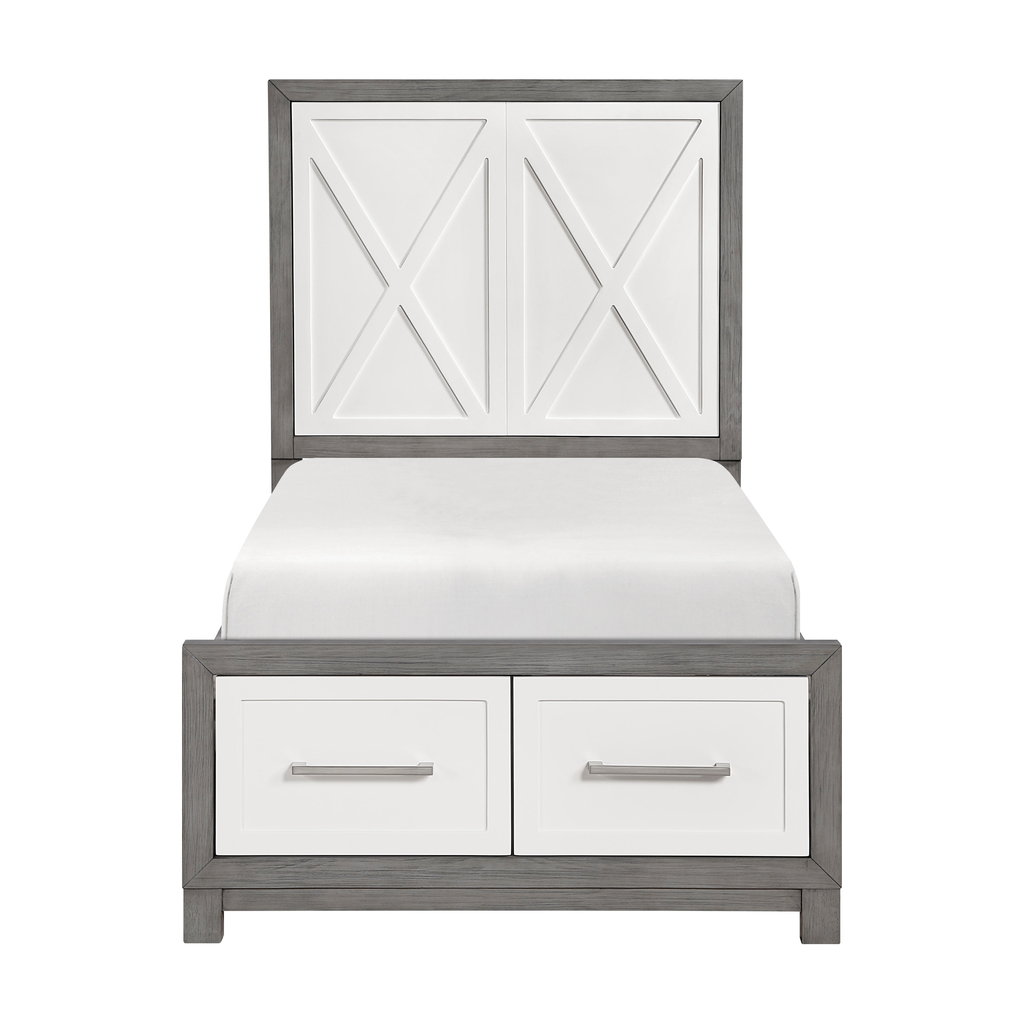 1366T-1* (3) Twin Platform Bed with Footboard Storage - 1366T-1*