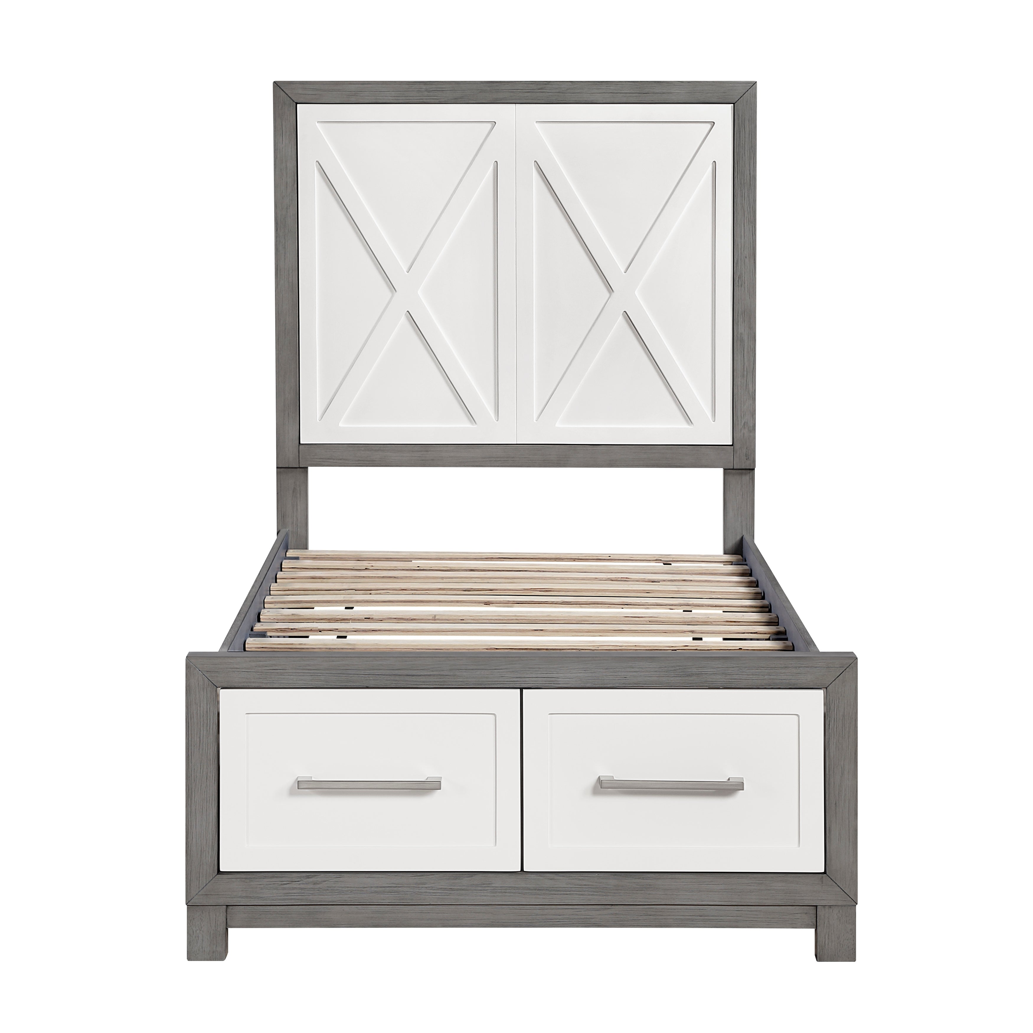 1366T-1* (3) Twin Platform Bed with Footboard Storage - 1366T-1*