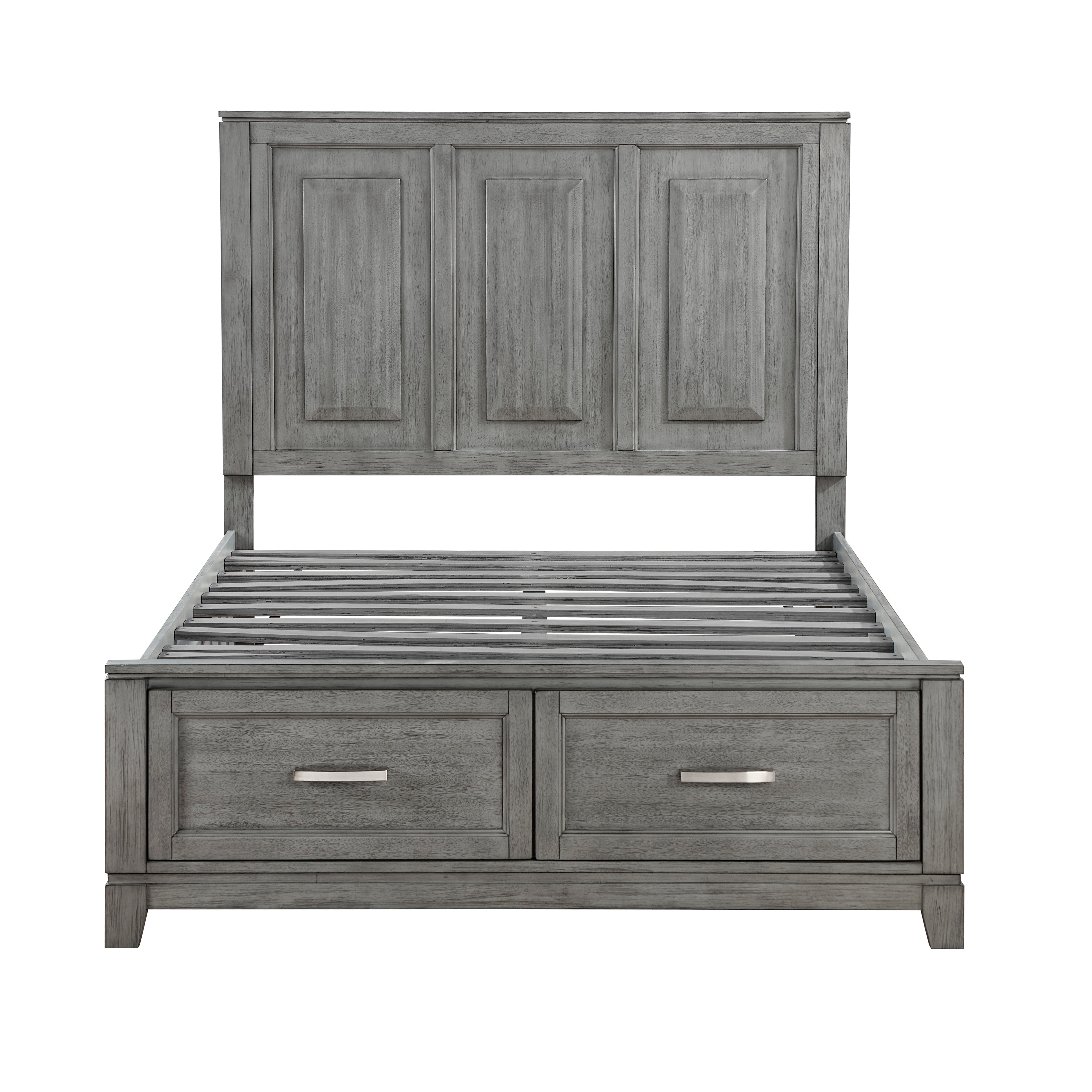 Garretson Gray Full Storage Platform Bed from Homelegance - Luna Furniture