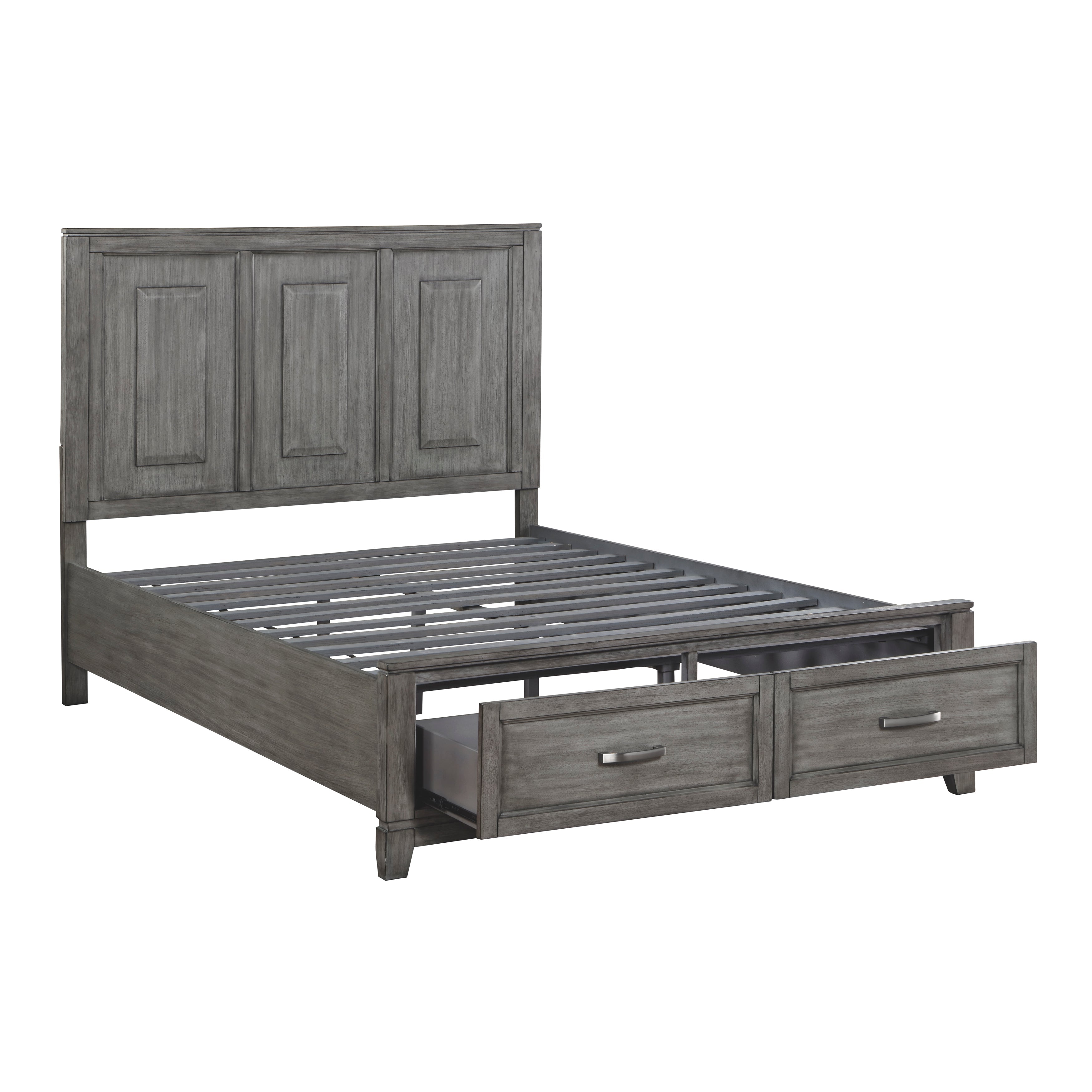 Garretson Gray King Storage Platform Bed from Homelegance - Luna Furniture