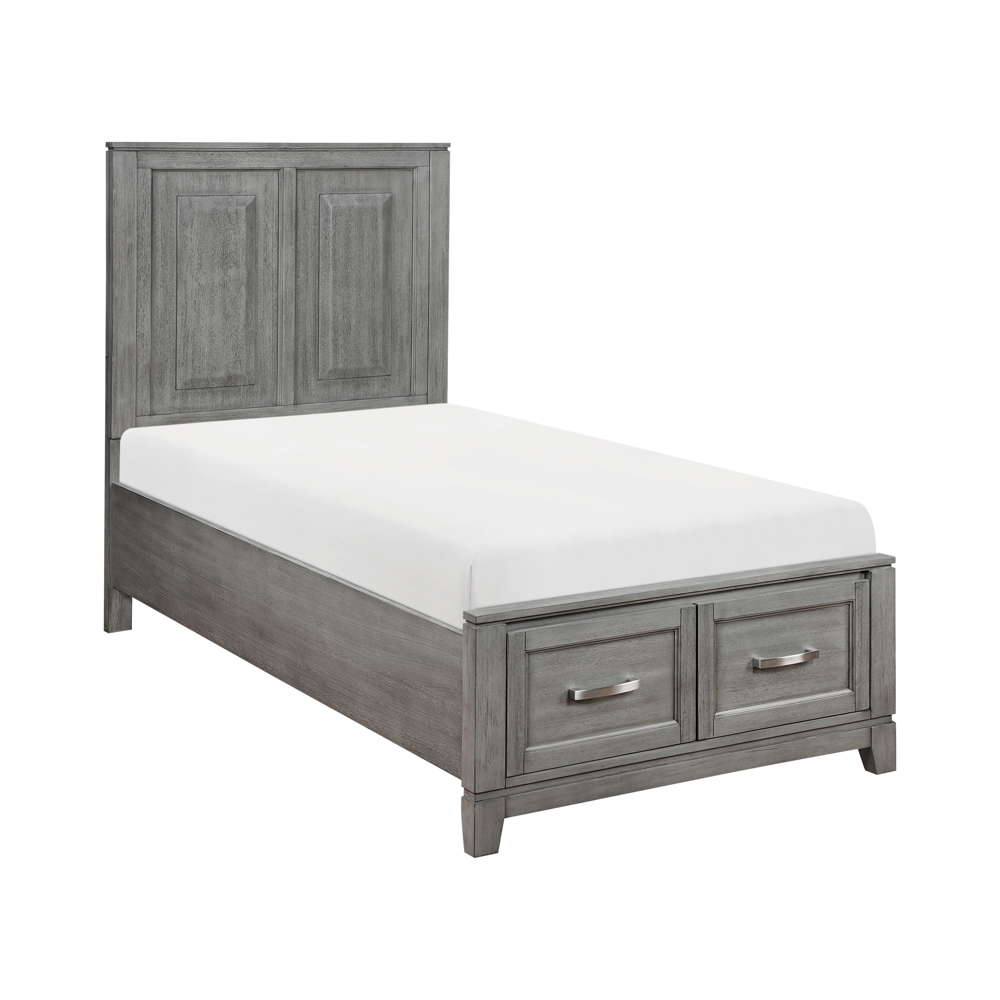 1450T-1* (3) Twin Platform Bed with Footboard Storage - 1450T-1*