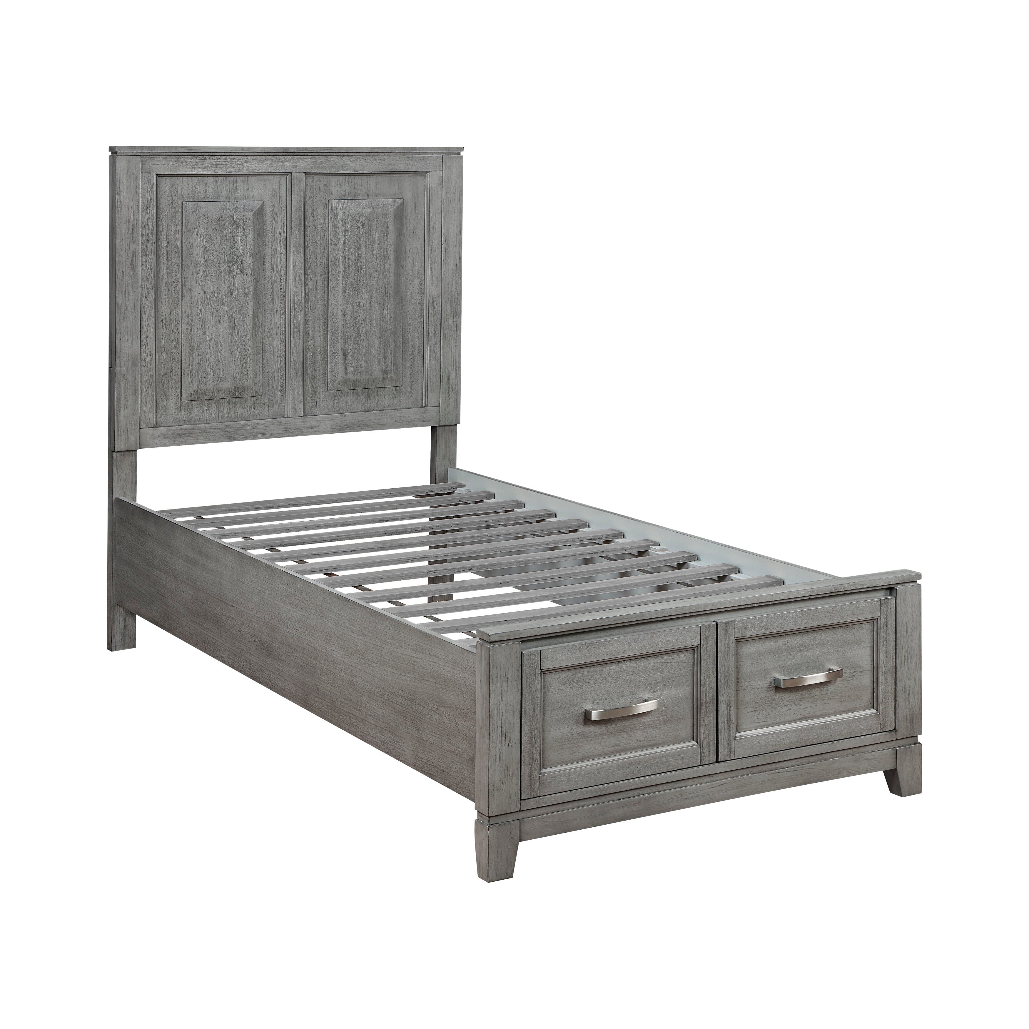 1450T-1* (3) Twin Platform Bed with Footboard Storage - 1450T-1*