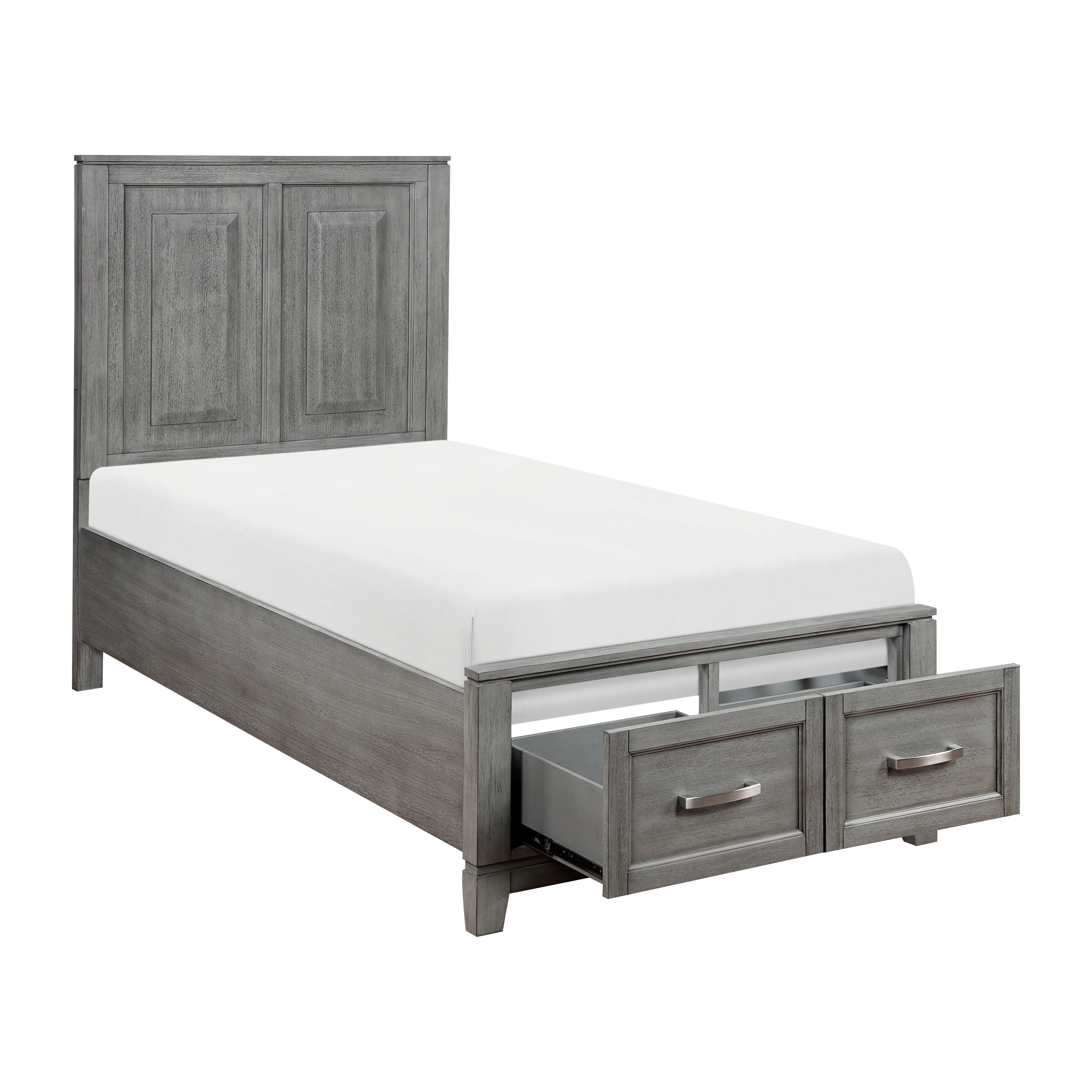 1450T-1* (3) Twin Platform Bed with Footboard Storage - 1450T-1*