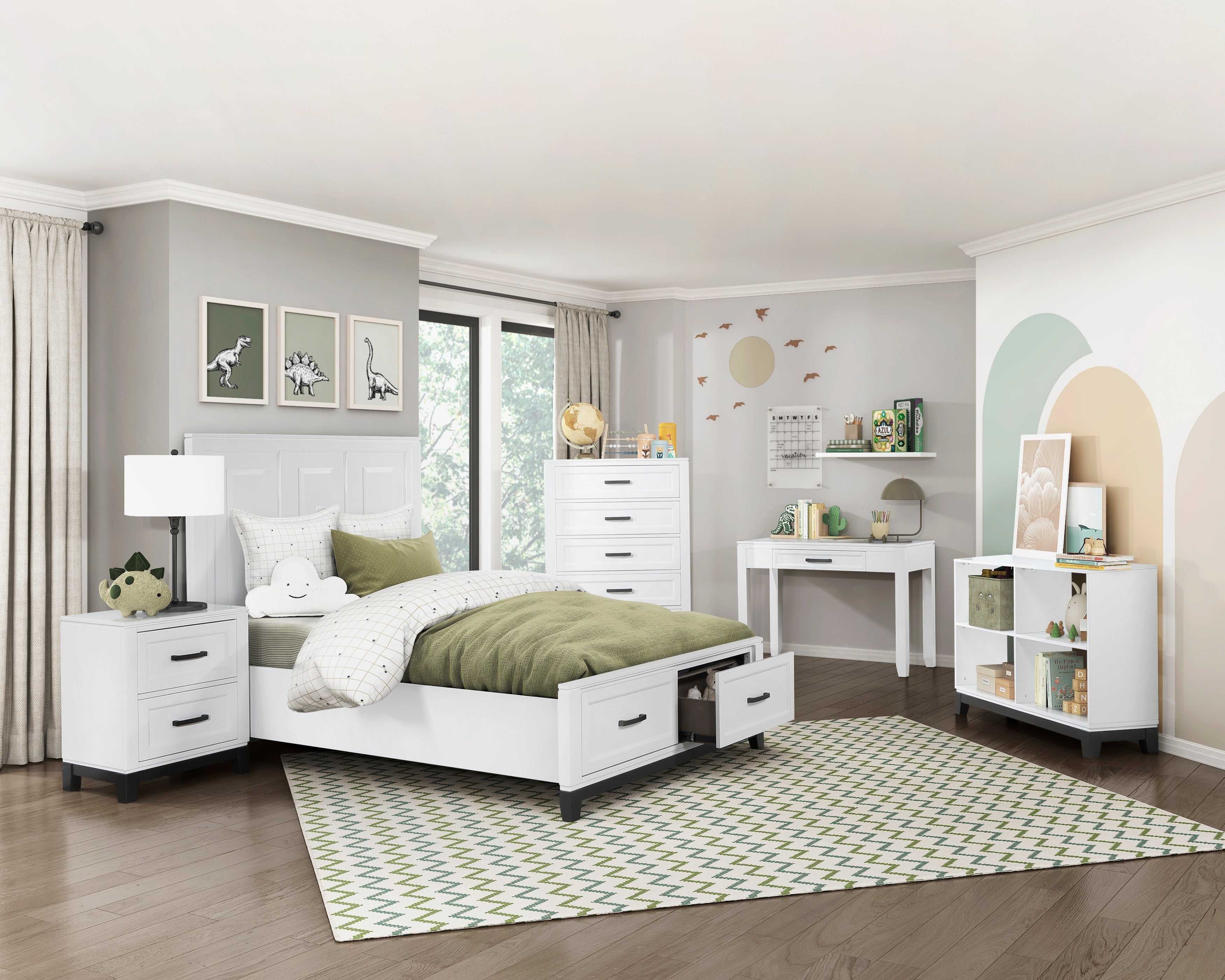 Garretson White Full Storage Platform Bed from Homelegance - Luna Furniture