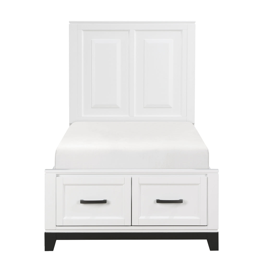 Garretson White Twin Storage Platform Bed from Homelegance - Luna Furniture