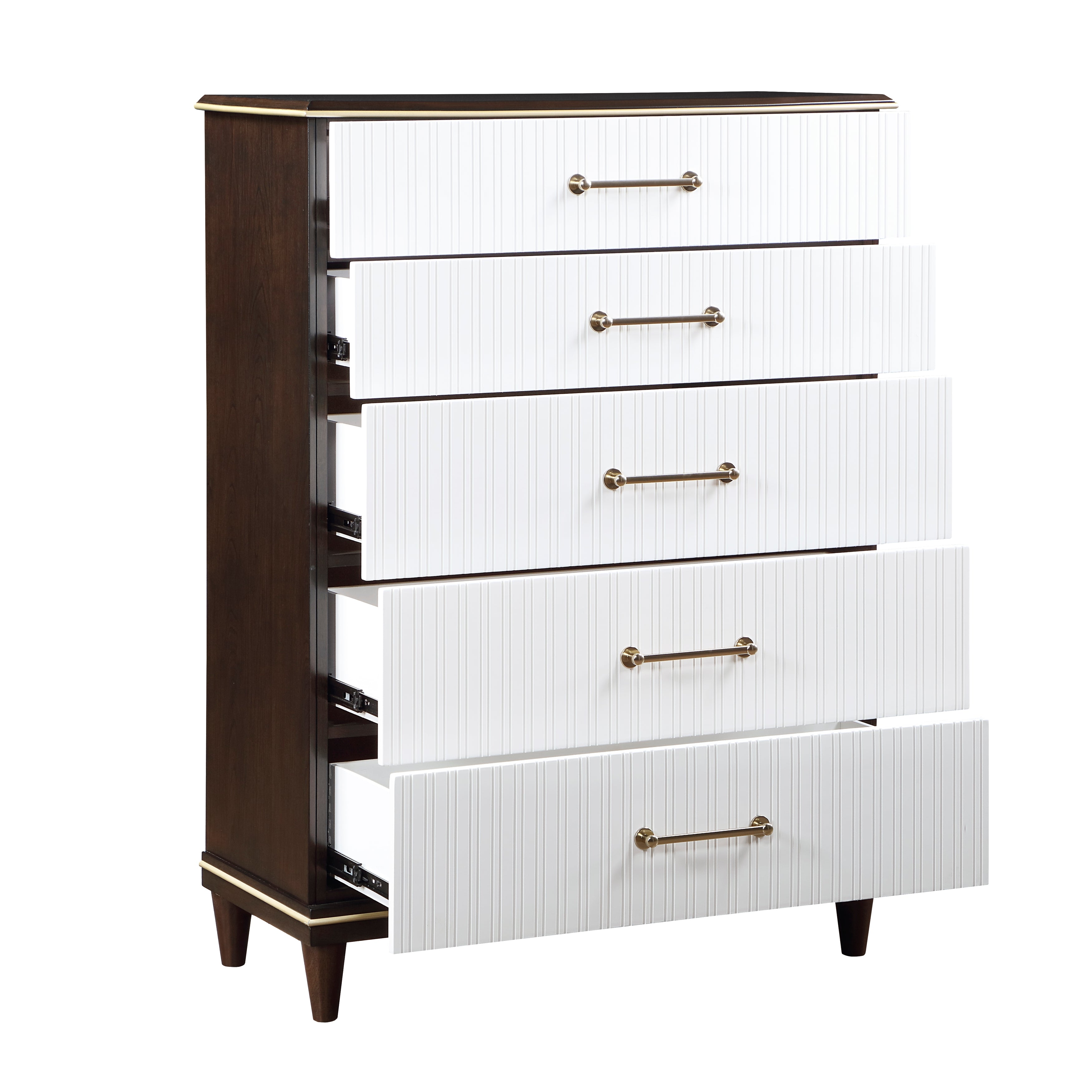 Niles White/Cherry Panel Bedroom Set from Homelegance - Luna Furniture