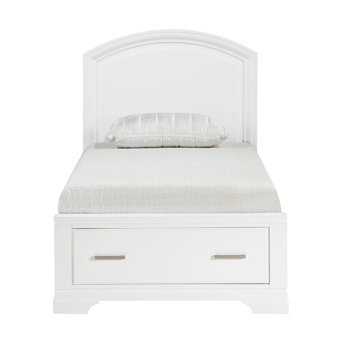 Hudson White Twin Storage Platform Bed from Homelegance - Luna Furniture