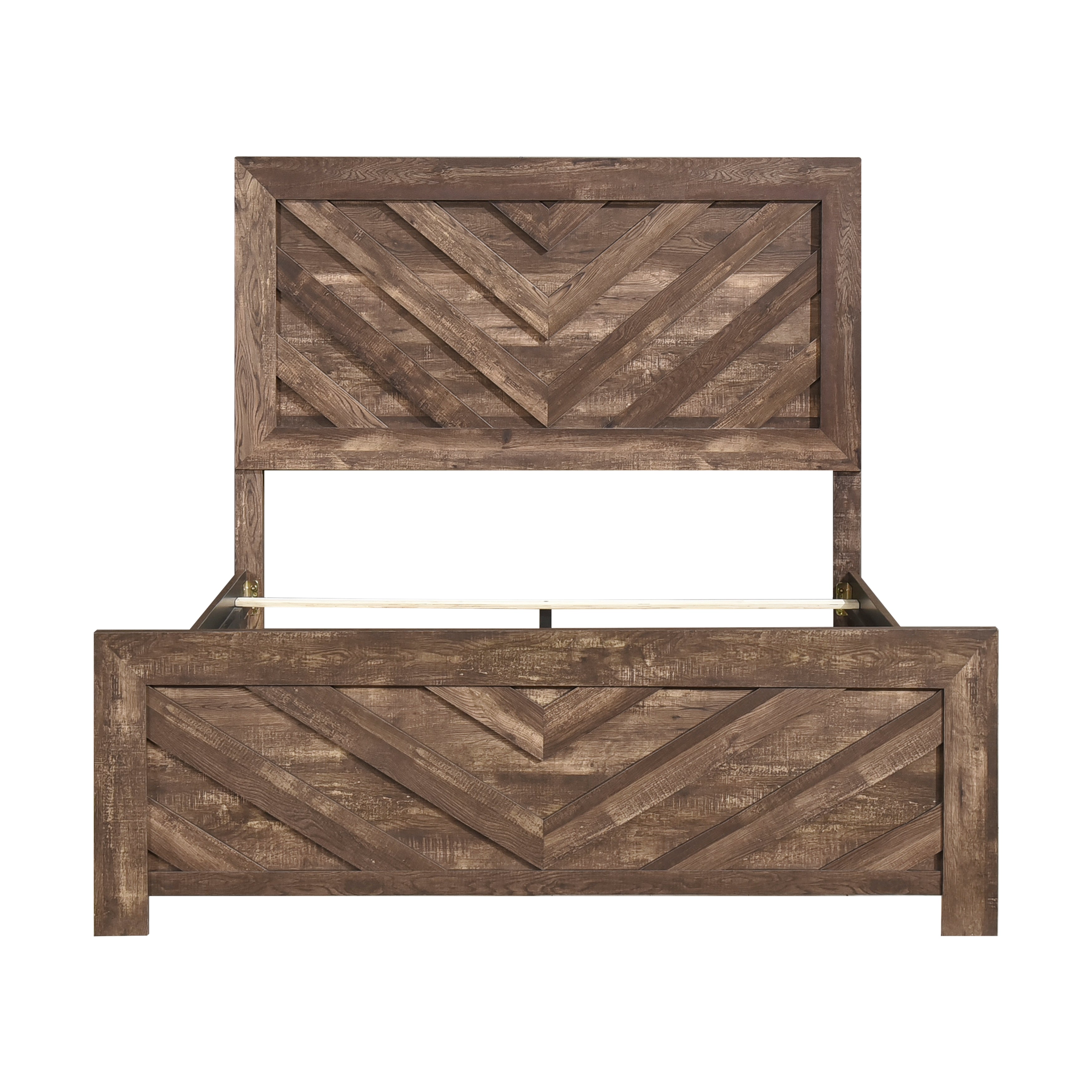 Corbin Brown V-Pattern Full Panel Bed from Homelegance - Luna Furniture