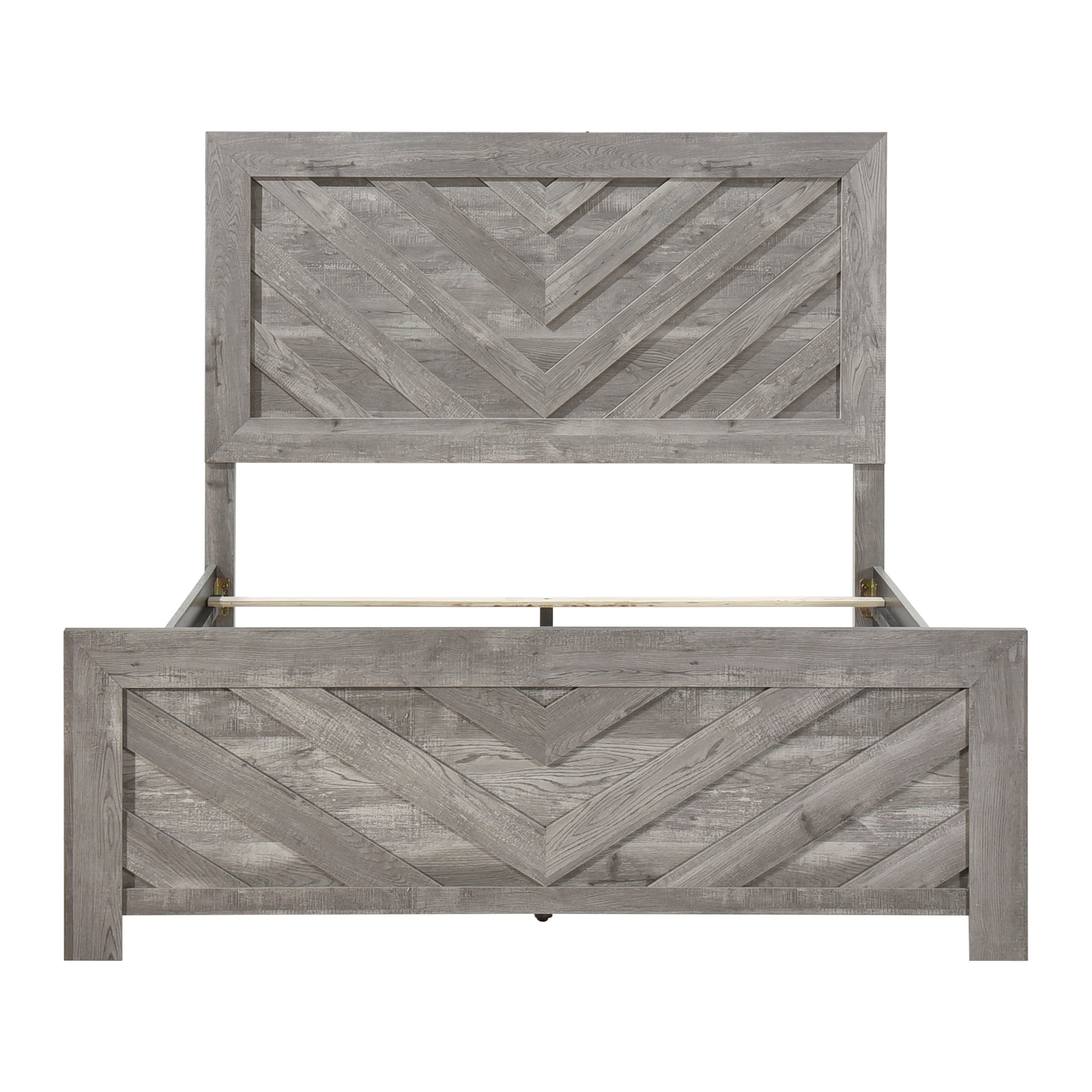 Corbin Gray V-Pattern Full Panel Bed from Homelegance - Luna Furniture