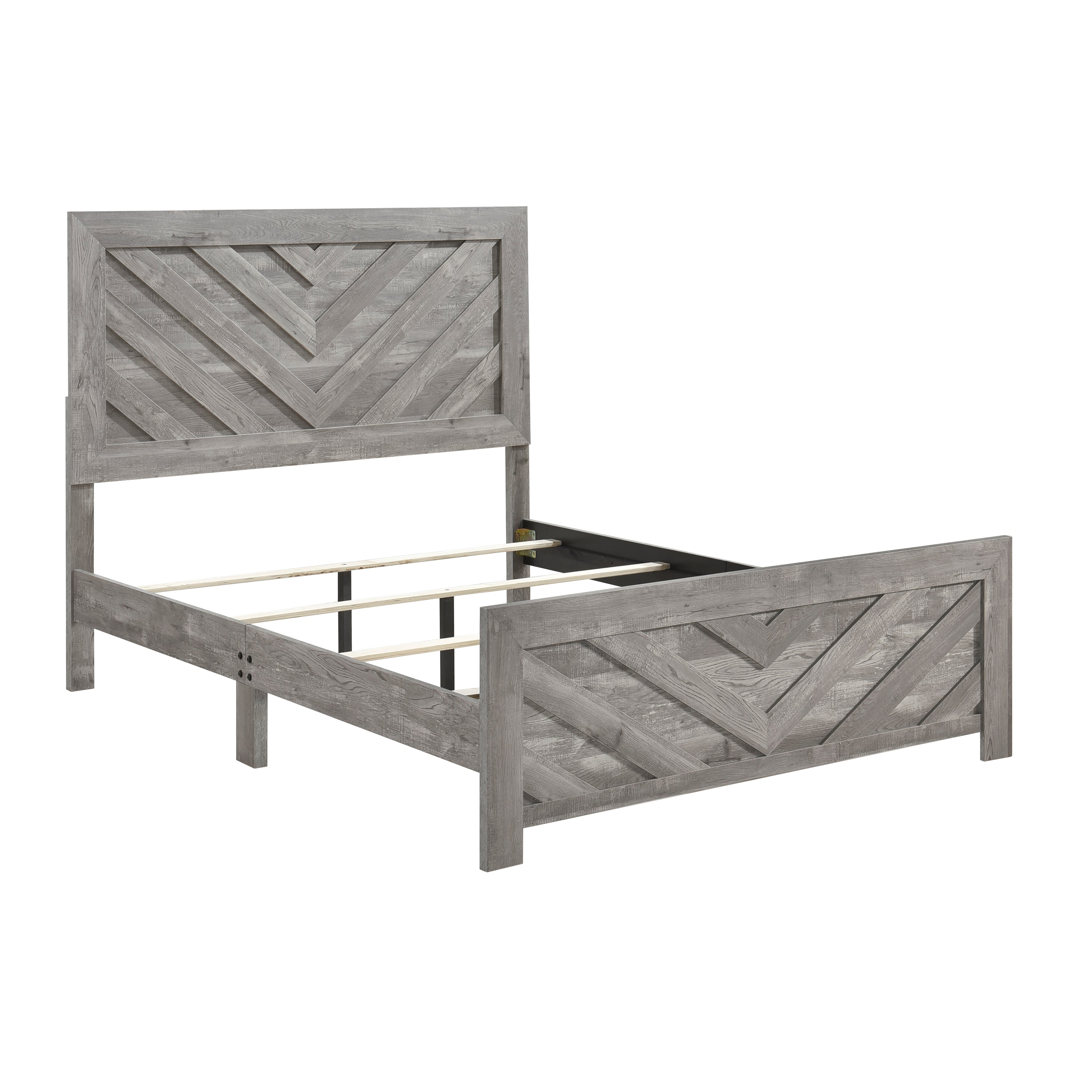 Corbin Gray V-Pattern Full Panel Bed from Homelegance - Luna Furniture