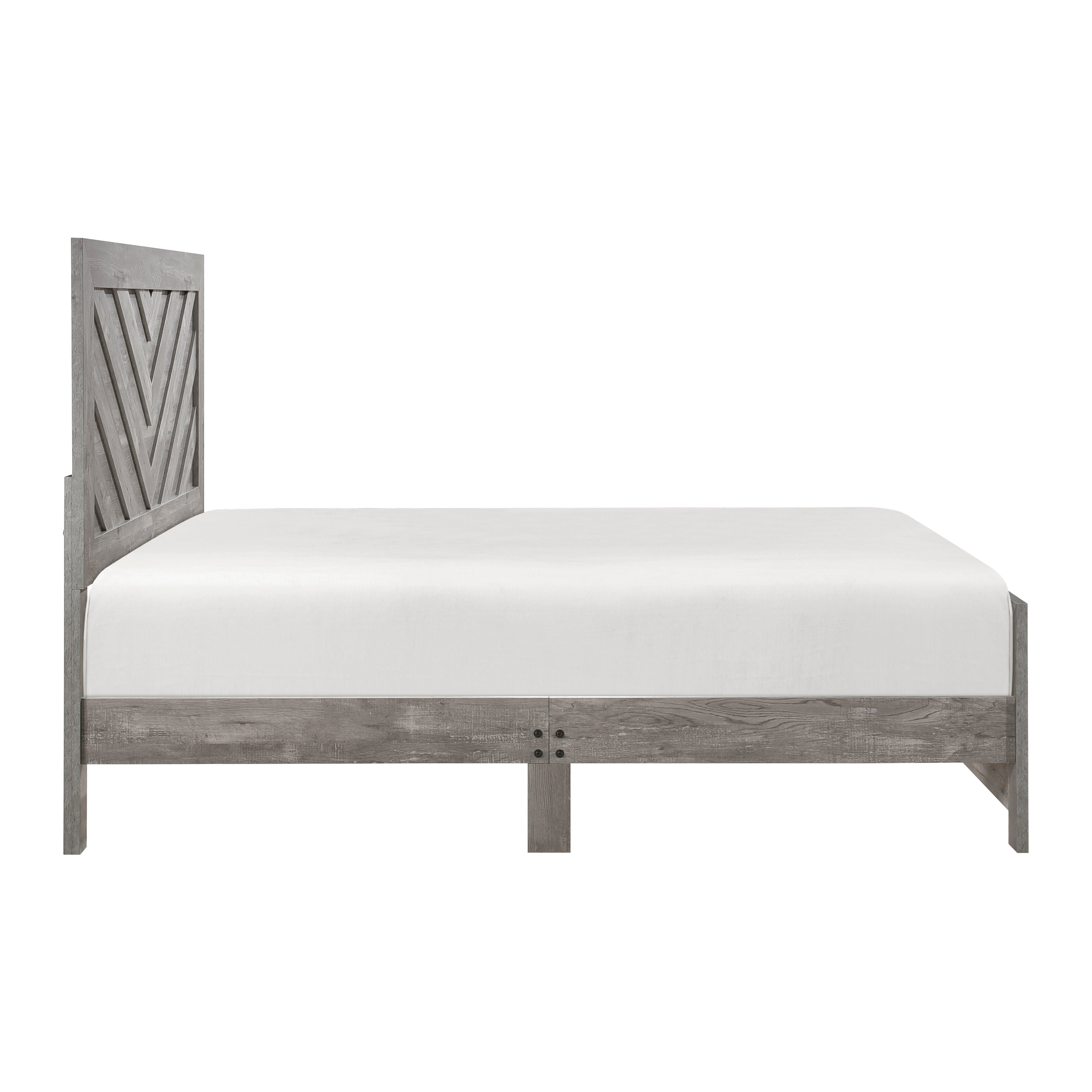 Corbin Gray V-Pattern Full Panel Bed from Homelegance - Luna Furniture
