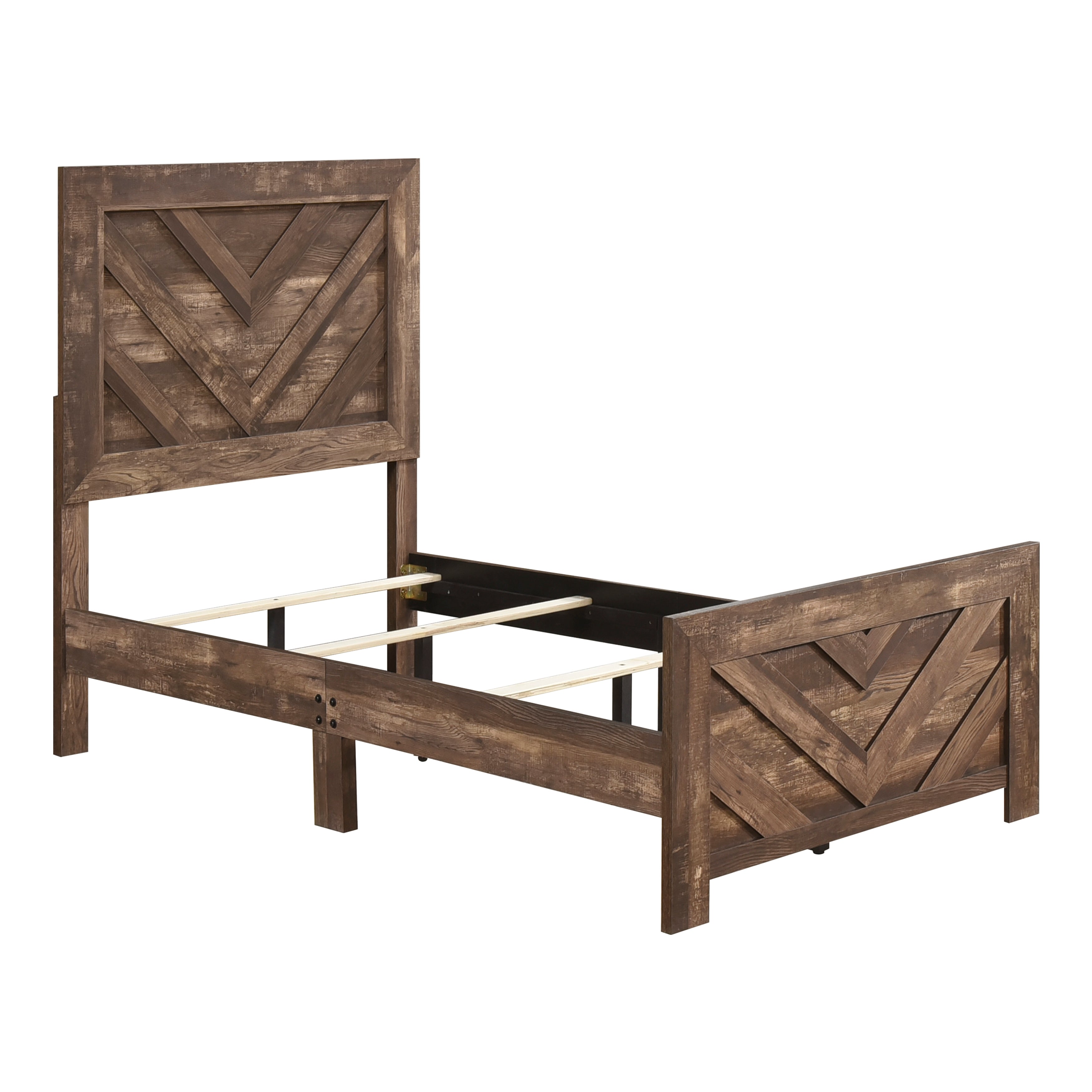 Corbin Brown V-Pattern Panel Youth Bedroom Set from Homelegance - Luna Furniture