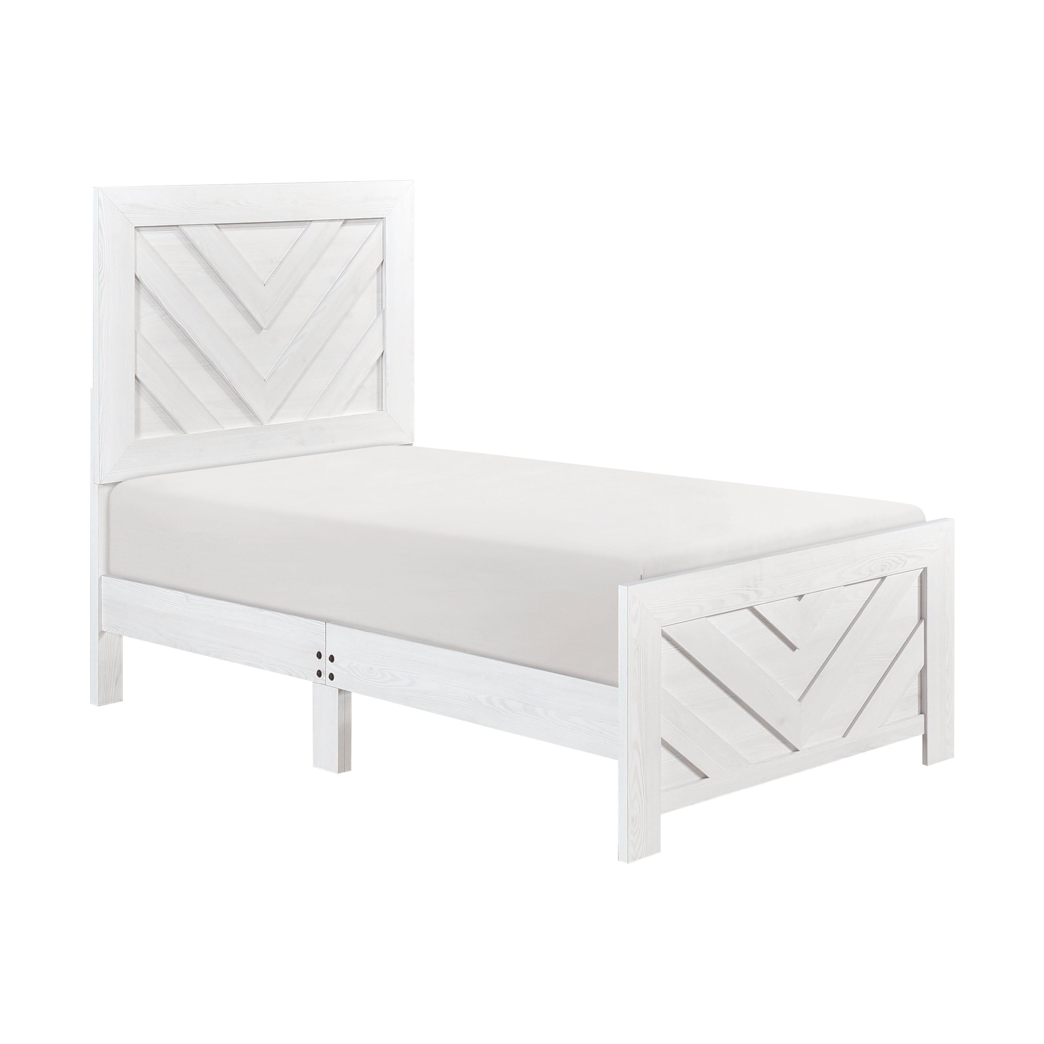 Corbin White V-Pattern Panel Youth Bedroom Set from Homelegance - Luna Furniture