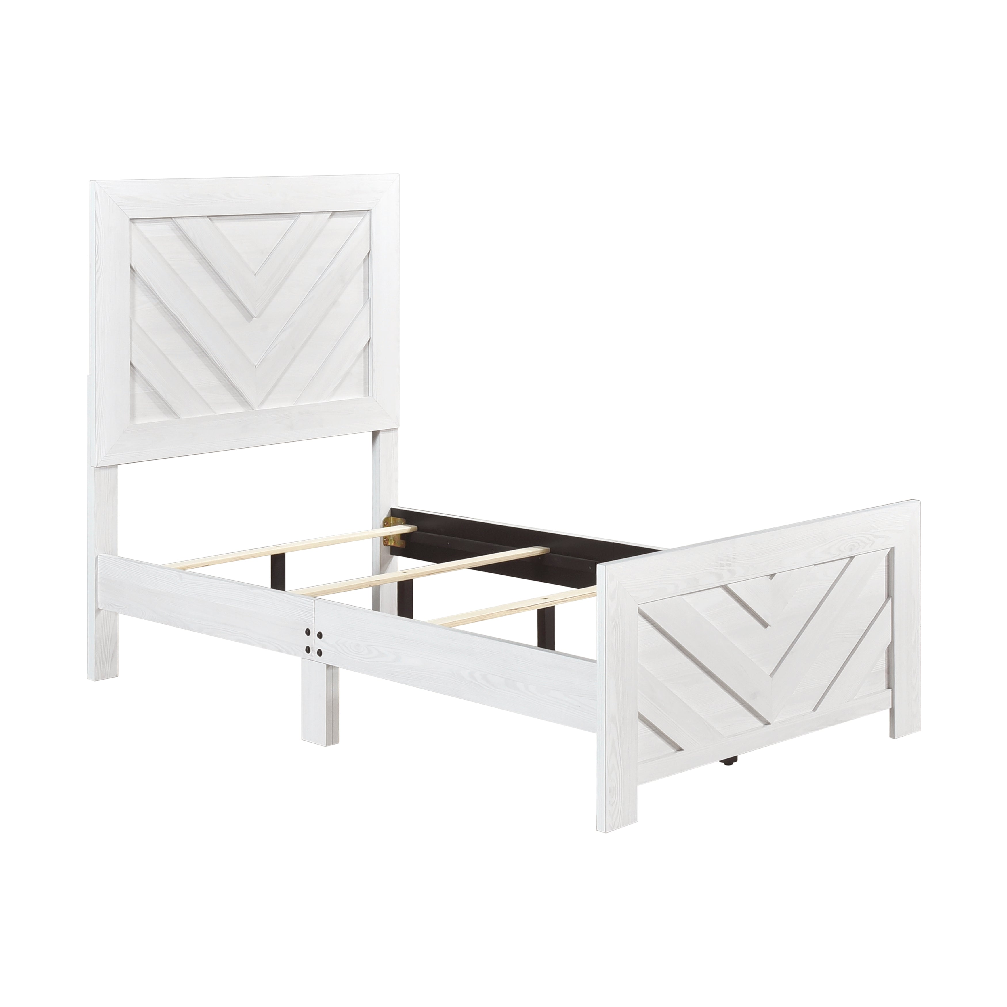 Corbin White V-Pattern Panel Youth Bedroom Set from Homelegance - Luna Furniture