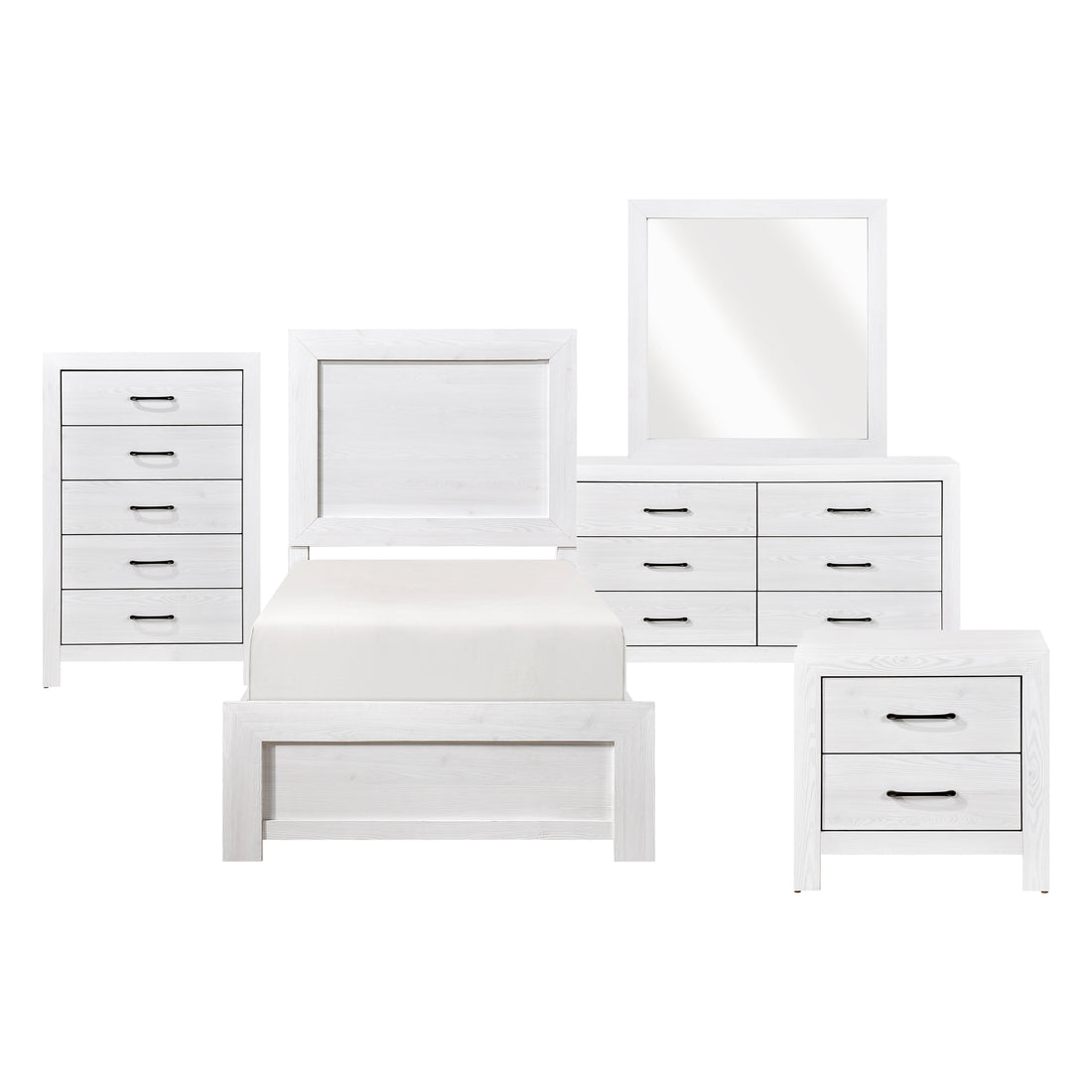 1534WHT-1*9 5pc Set (TB+NS+DR+MR+CH) - 1534WHT-1*9