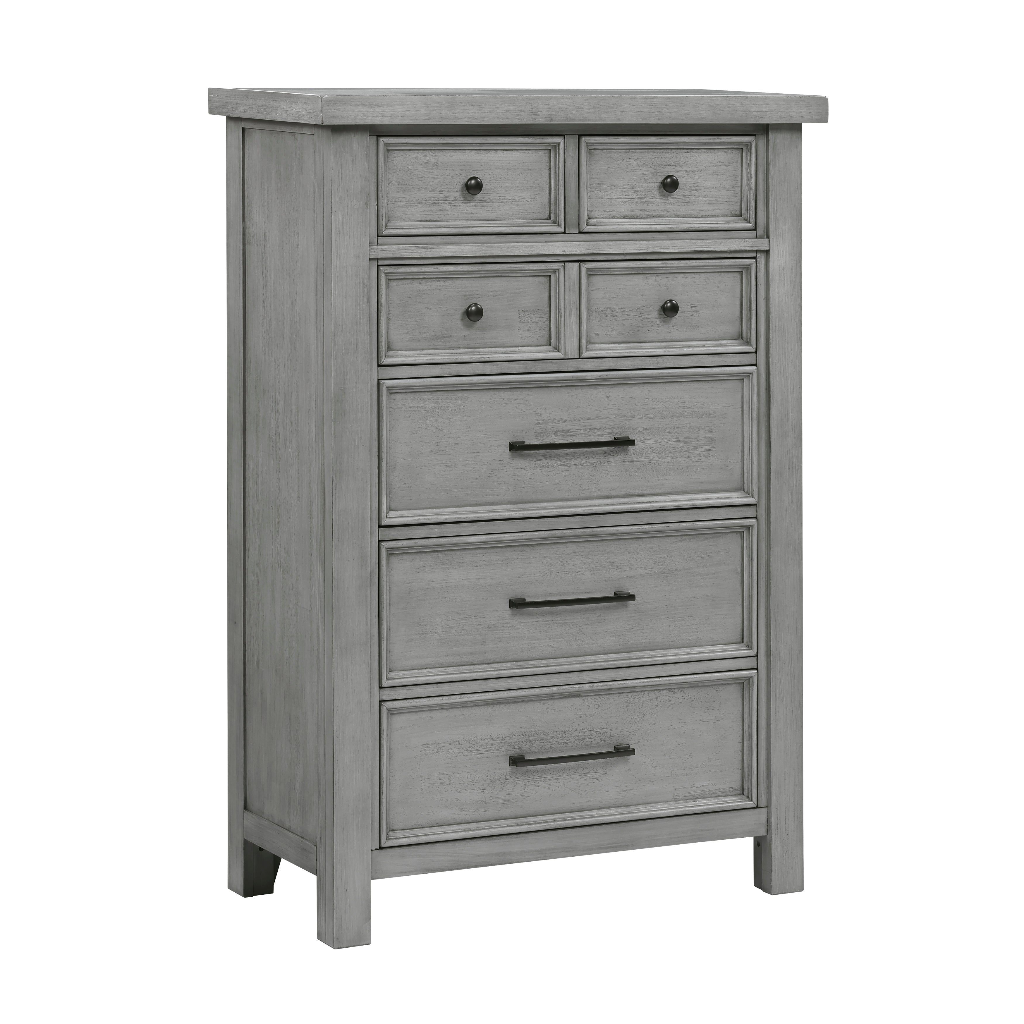 Logandale Antique Gray Sleigh Storage Platform Bedroom Set from Homelegance - Luna Furniture