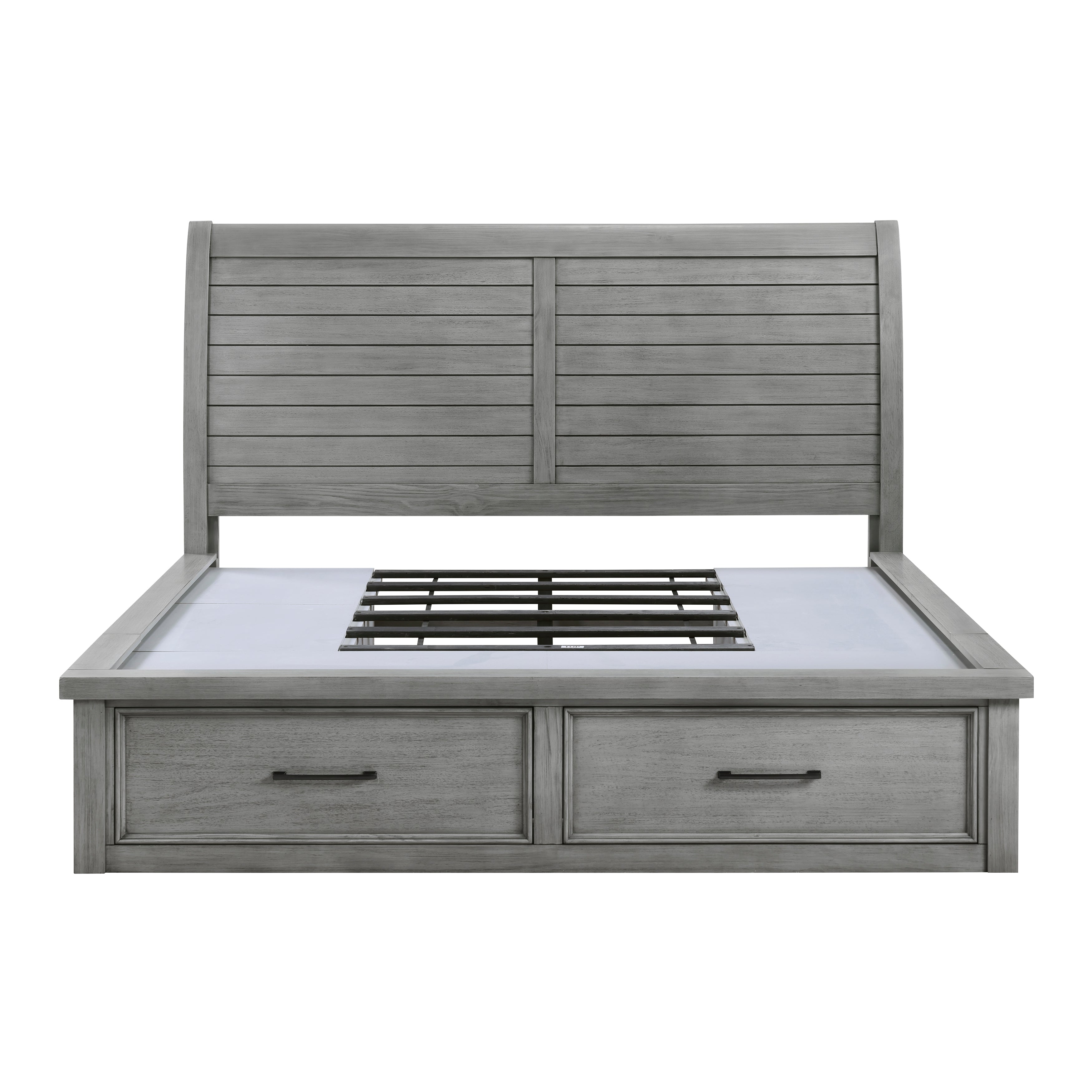 1559DGK-1EK* (4) Eastern King Platform Bed with Footboard Storage - 1559DGK-1EK*