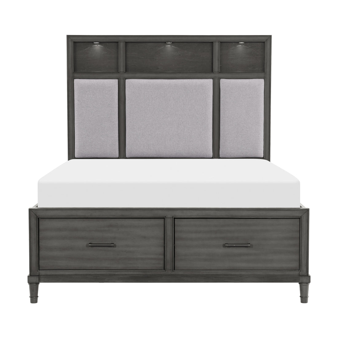 Wittenberry Gray Queen Storage Platform Bed from Homelegance - Luna Furniture
