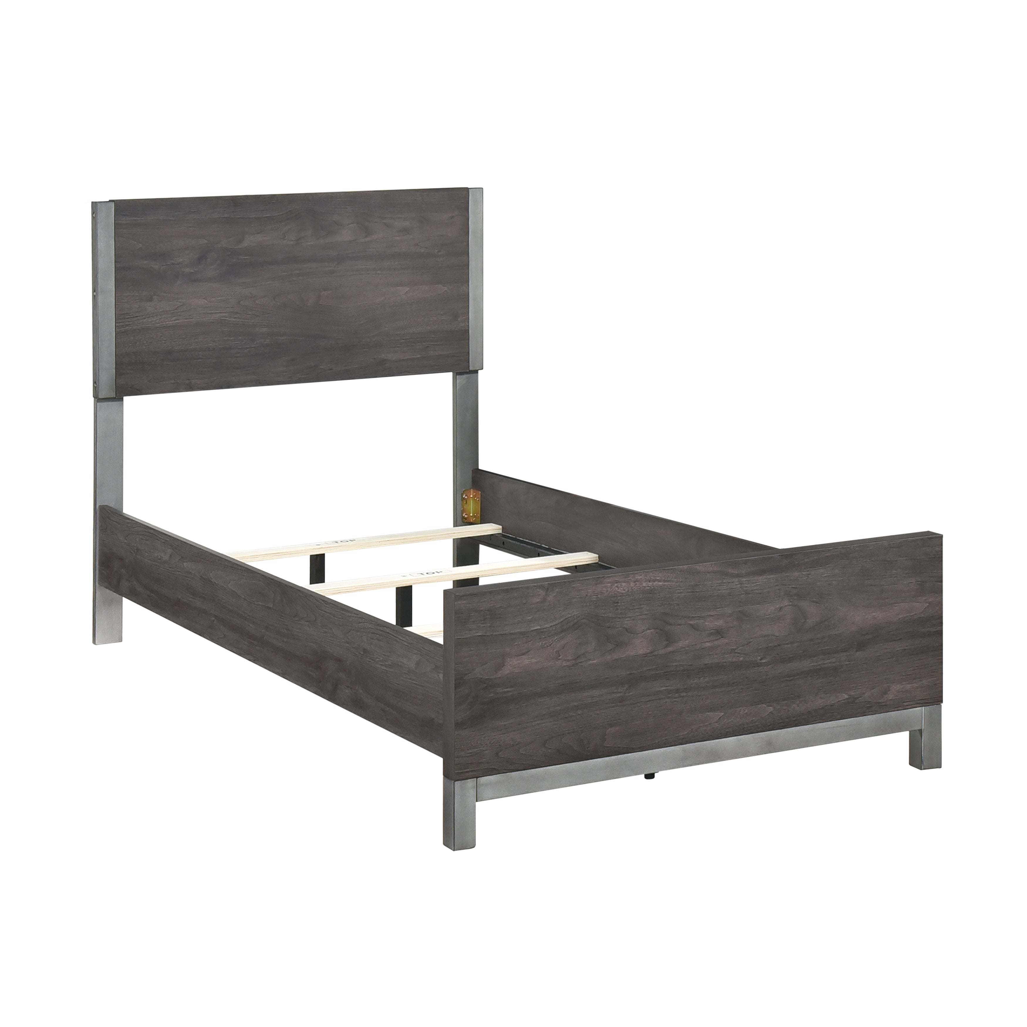 Zephyr Brownish Gray Twin Panel Bed from Homelegance - Luna Furniture
