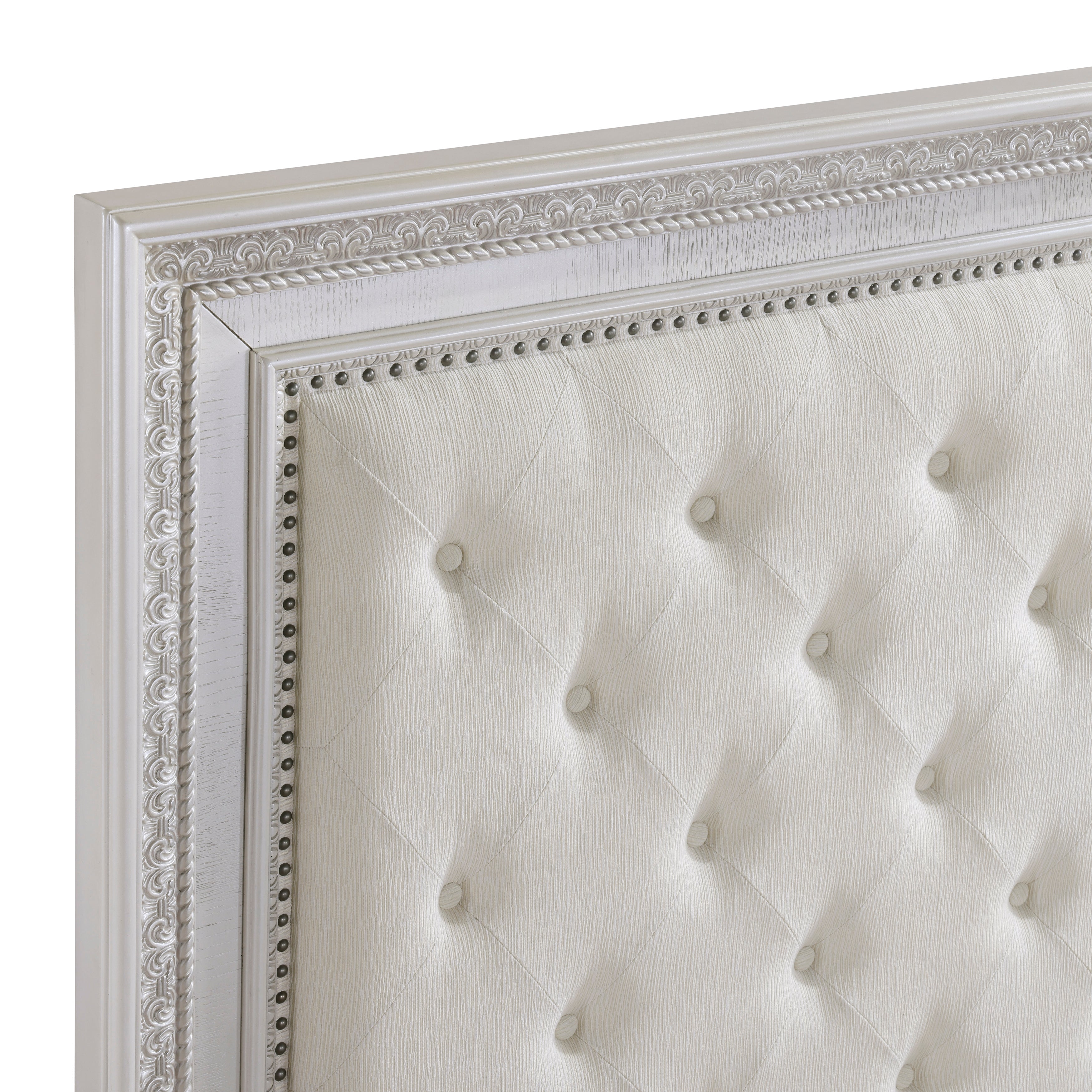 Theodora Pearl White Panel Bedroom Set from Homelegance - Luna Furniture