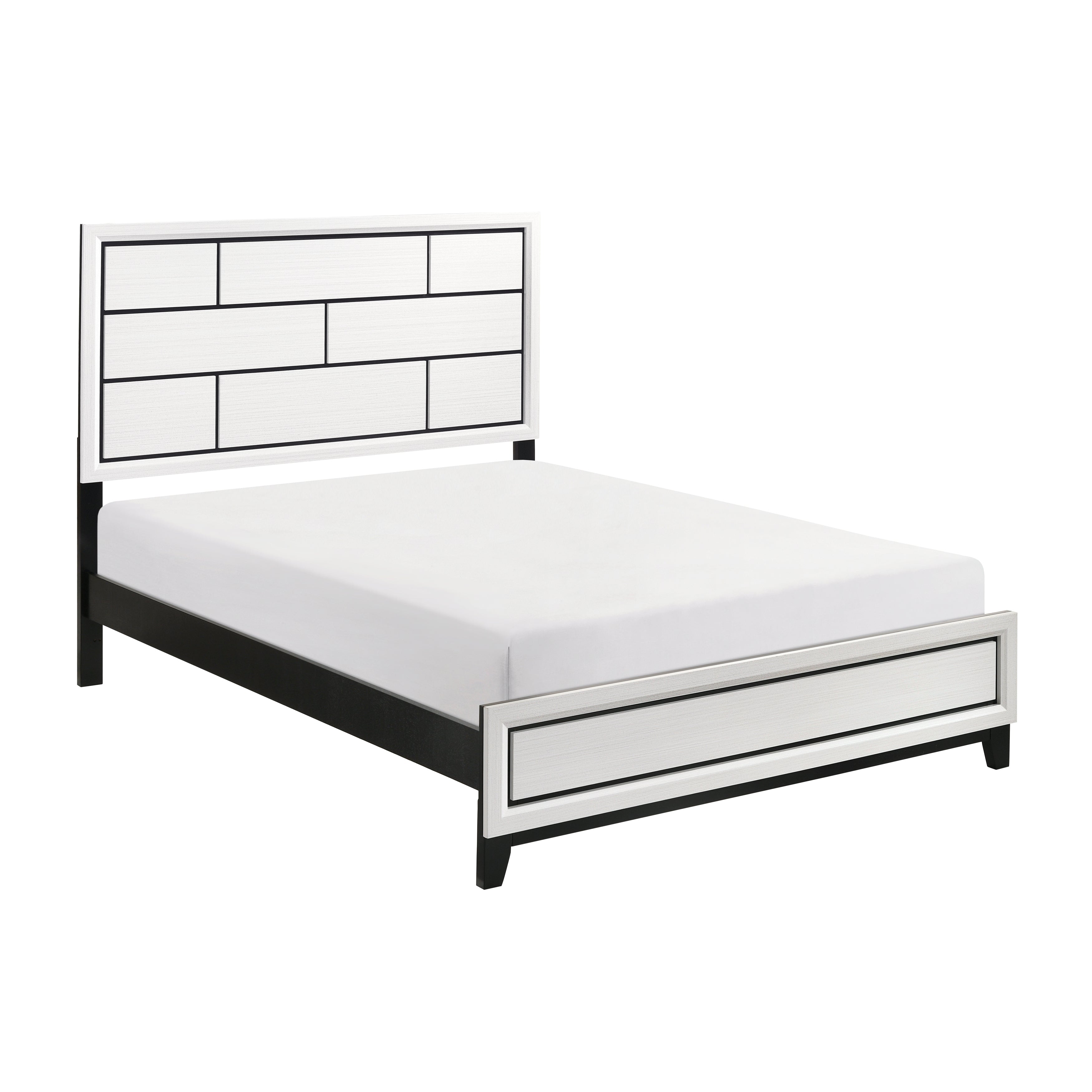Davi White Queen Panel Bed from Homelegance - Luna Furniture