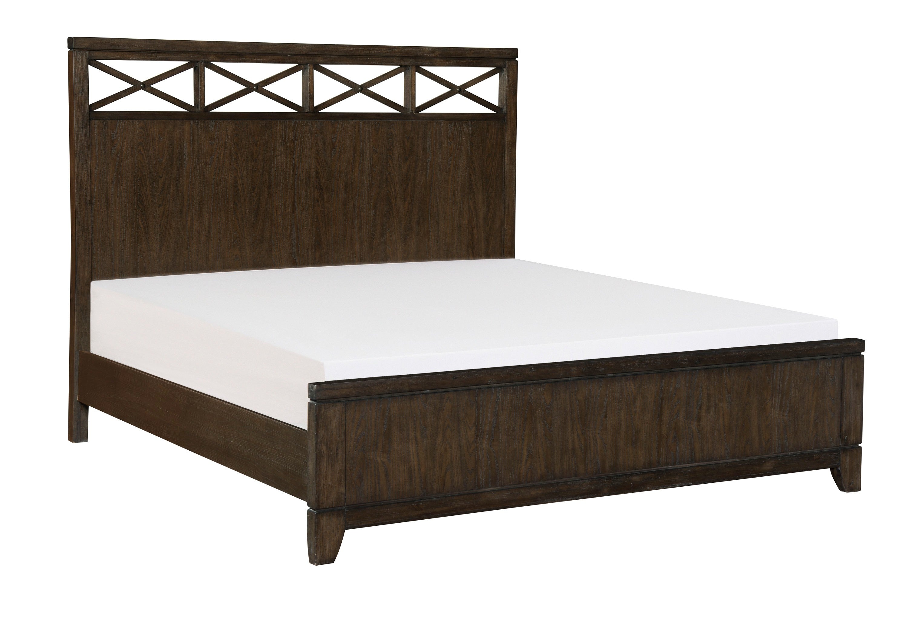 Griggs Dark Brown Queen Panel Bed from Homelegance - Luna Furniture