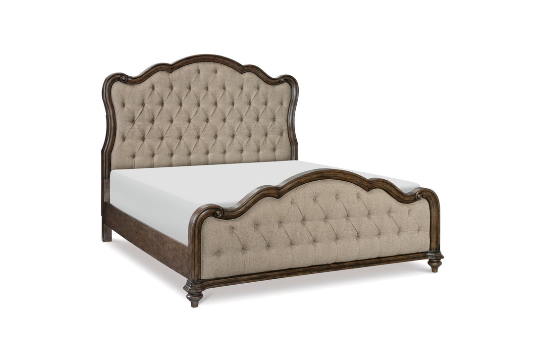 Heath Court Brown Oak King Panel Bed from Homelegance - Luna Furniture