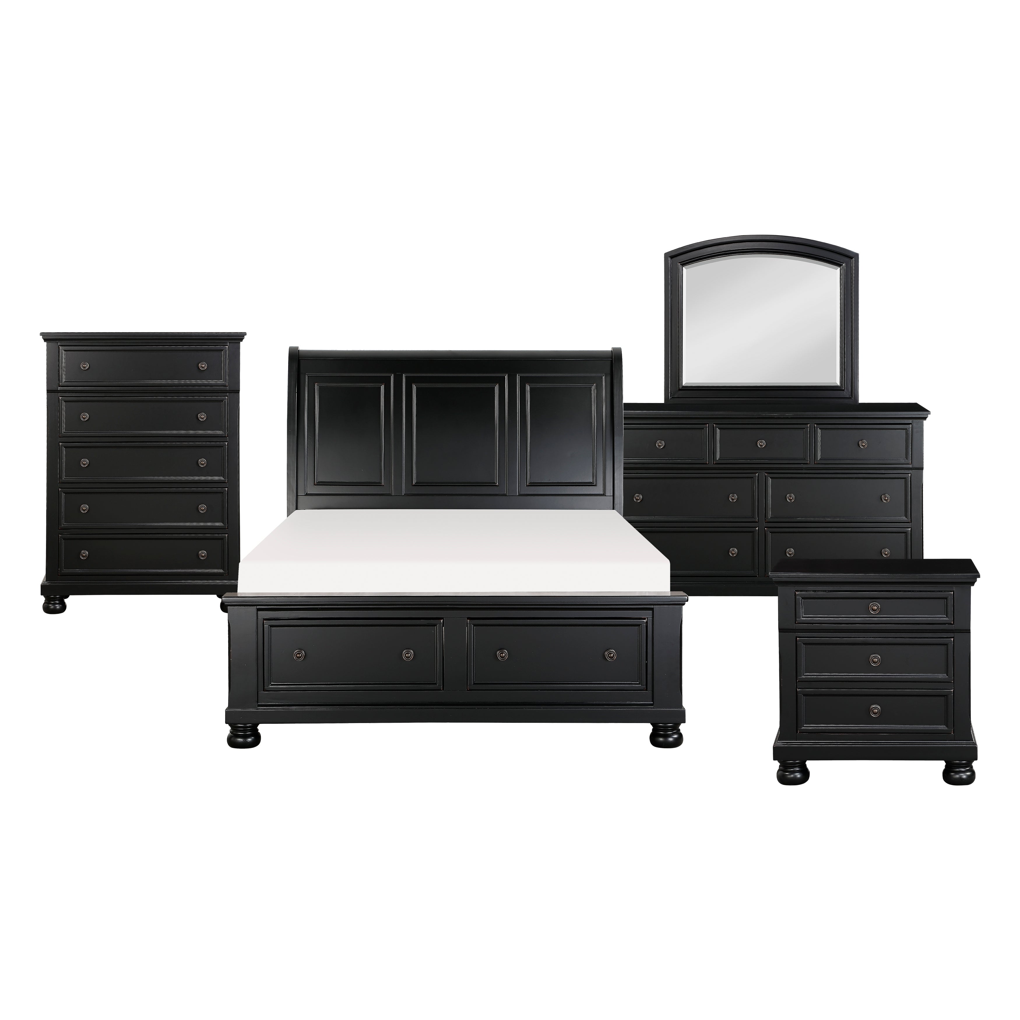 1714BK-1*9 5PC SET: 1QB,1NS,1DR,1MR,1CH - 1714BK-1*9