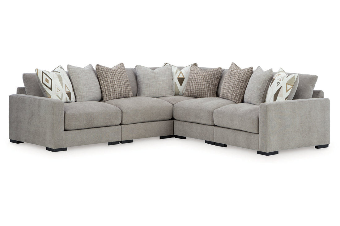 Aslan Court Pebble 5-Piece Sectional - Ashley - Luna Furniture